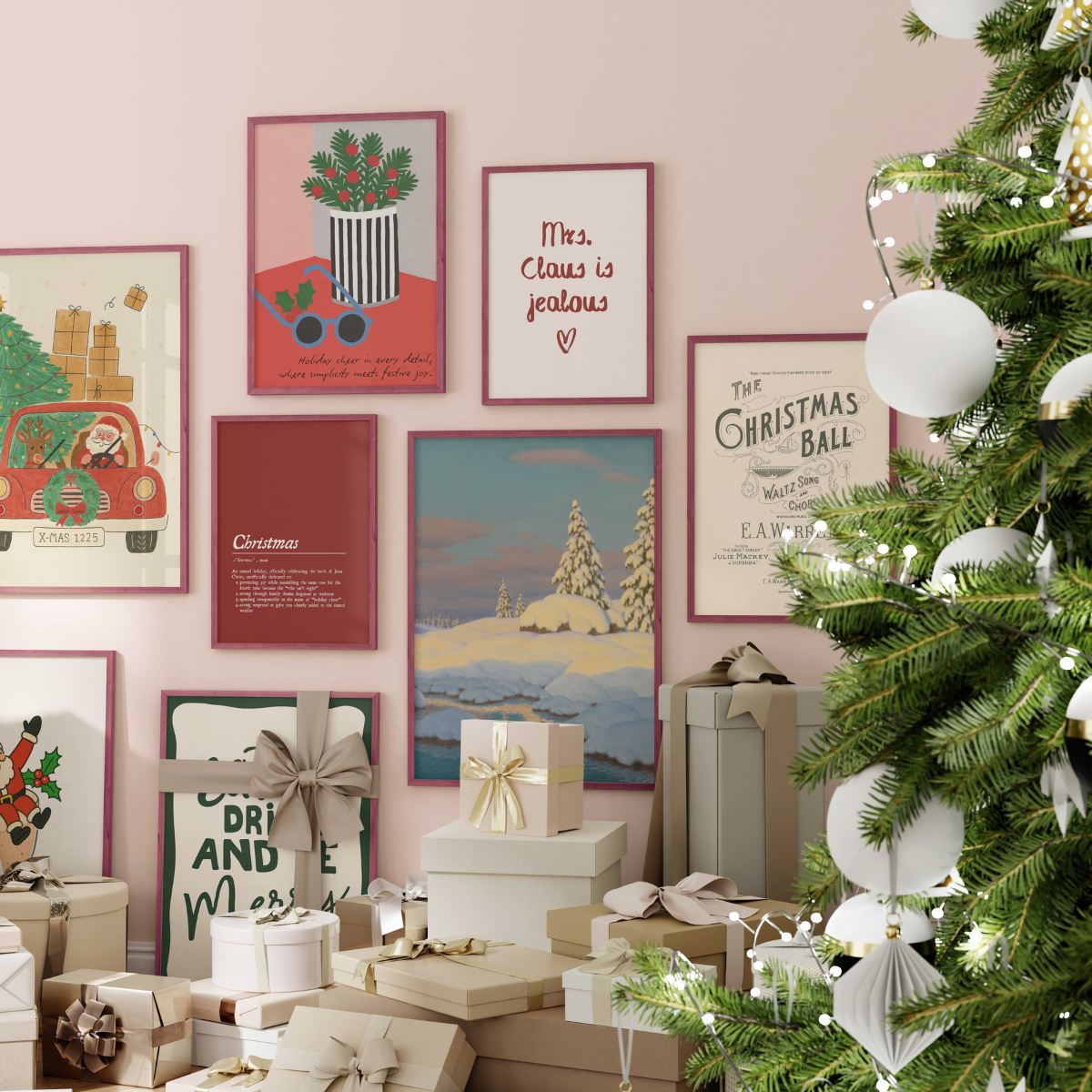 Handmade  Christmas Decor, over 170 prints
