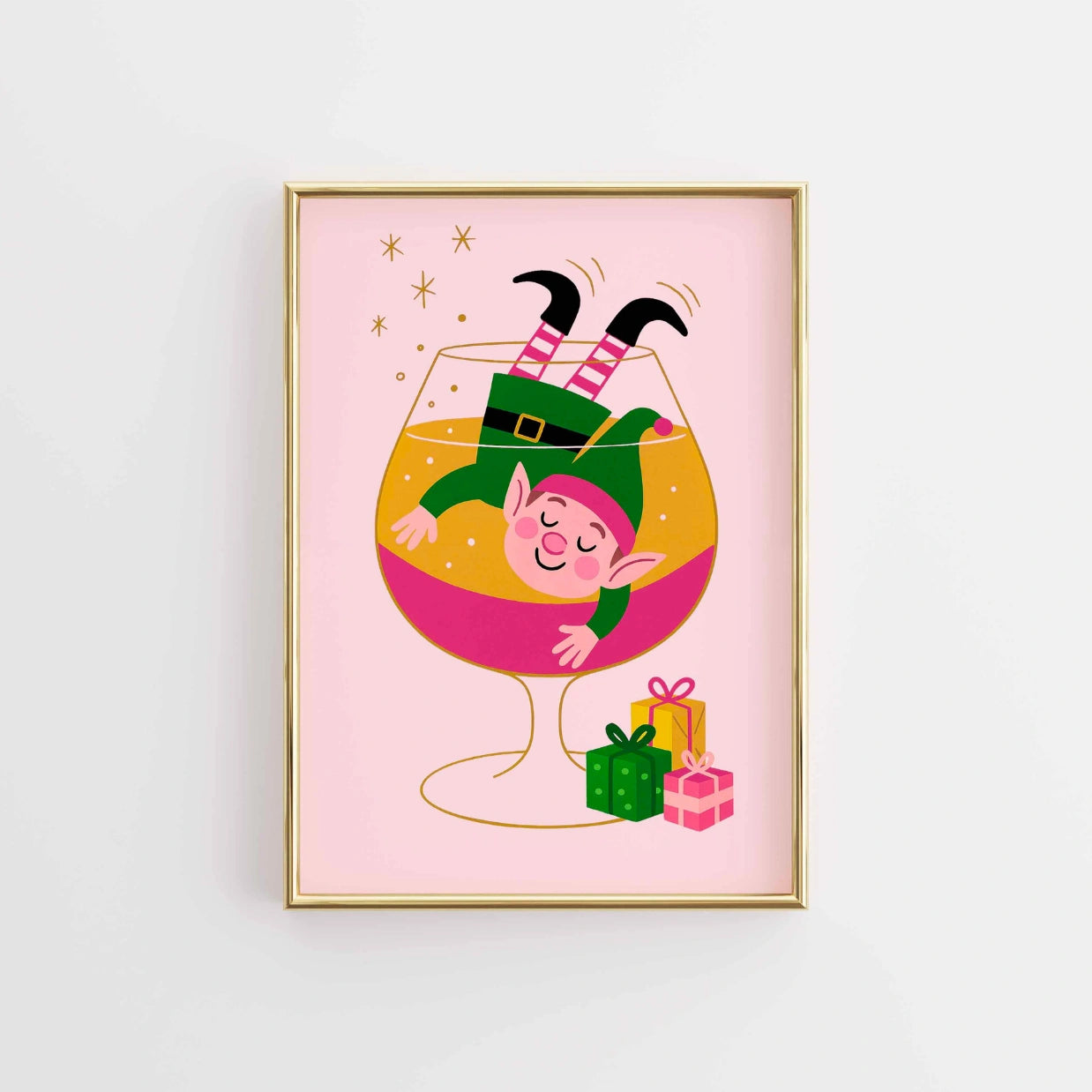 Drunk Elf Christmas Print