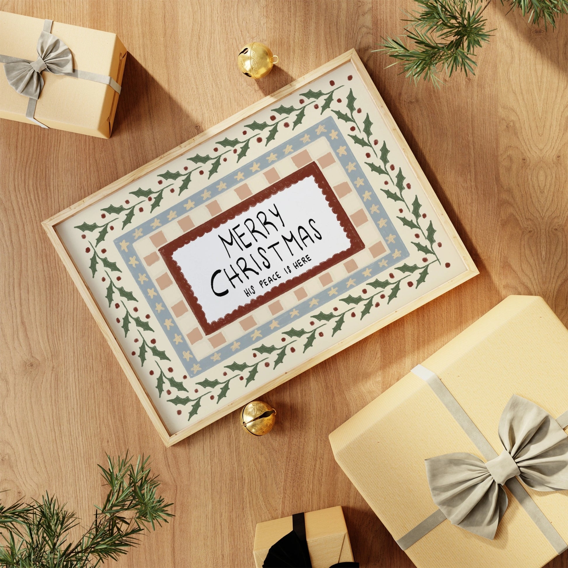 Merry Christmas His Peace Is Here Print