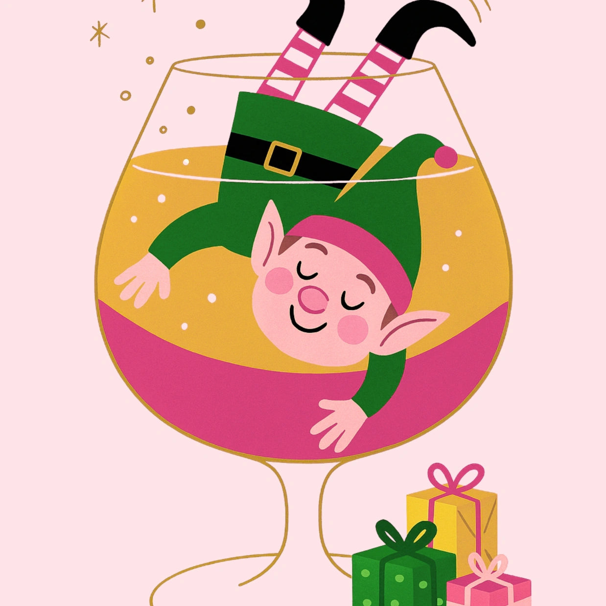 Drunk Elf Christmas Print