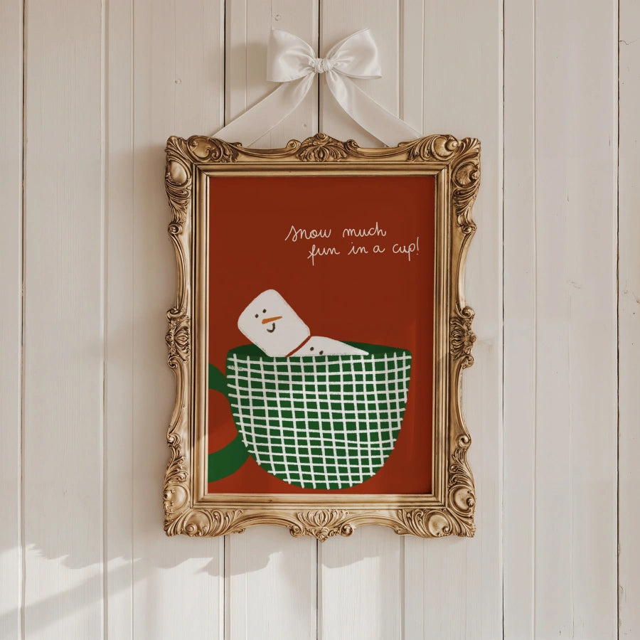 Snow Much Fun Wall Art – Funny Christmas Mug Print