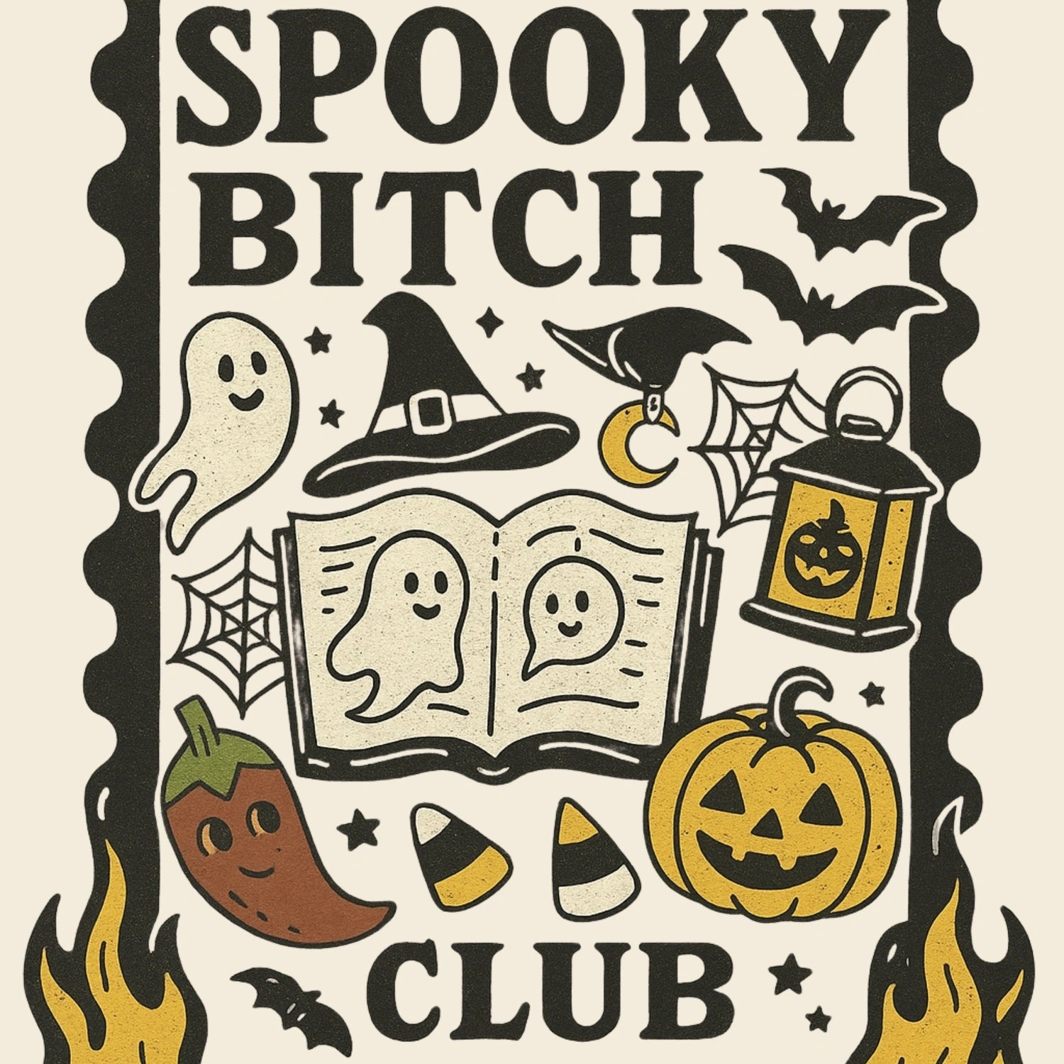 Spooky Bitch Club Poster – Halloween Wall Art