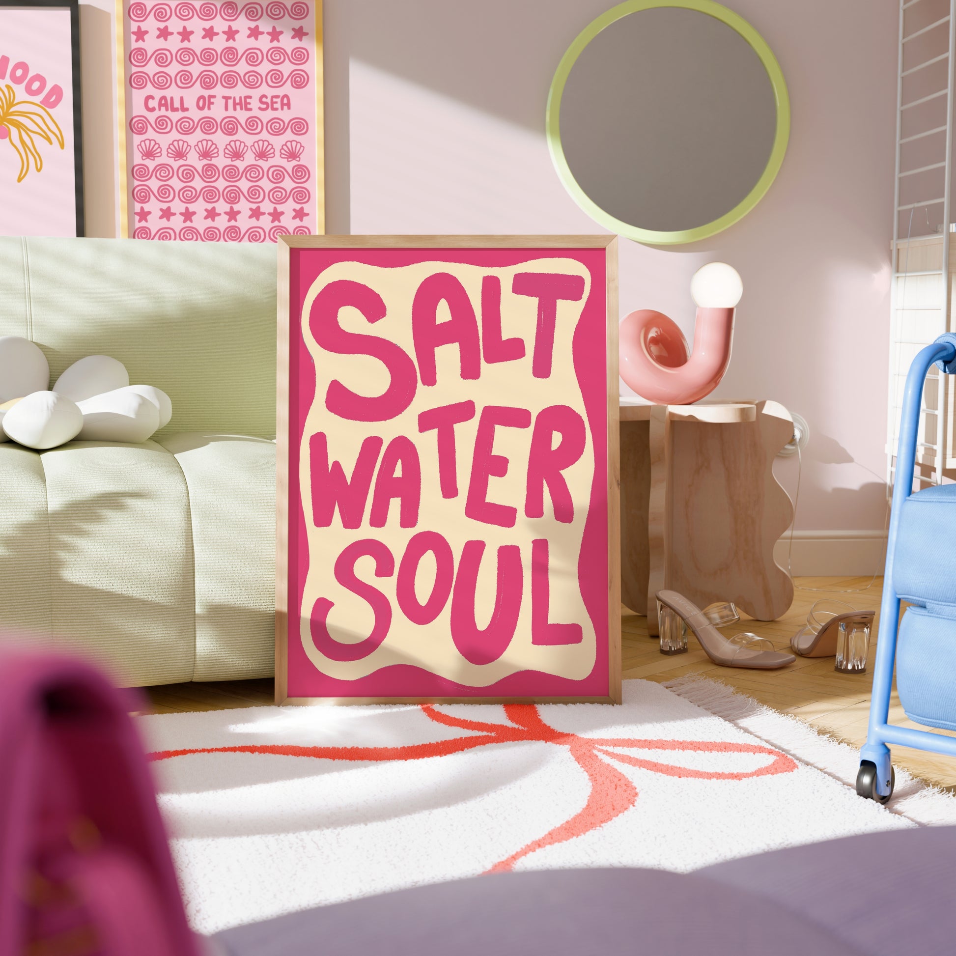 Salt Water Soul Wall Art – Coastal Beach Print