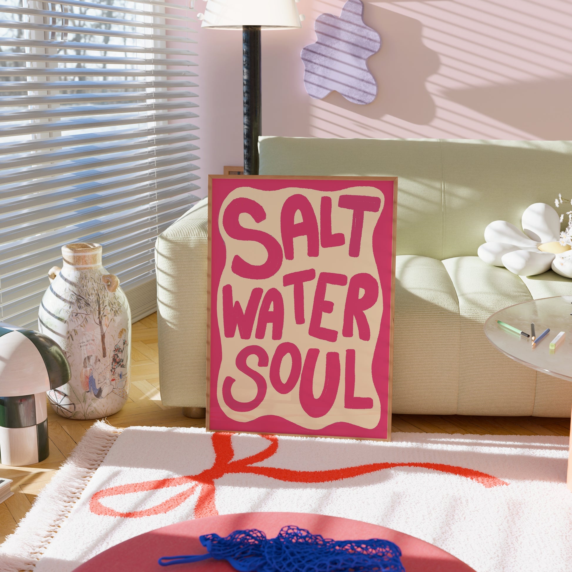 Salt Water Soul Wall Art – Coastal Beach Print