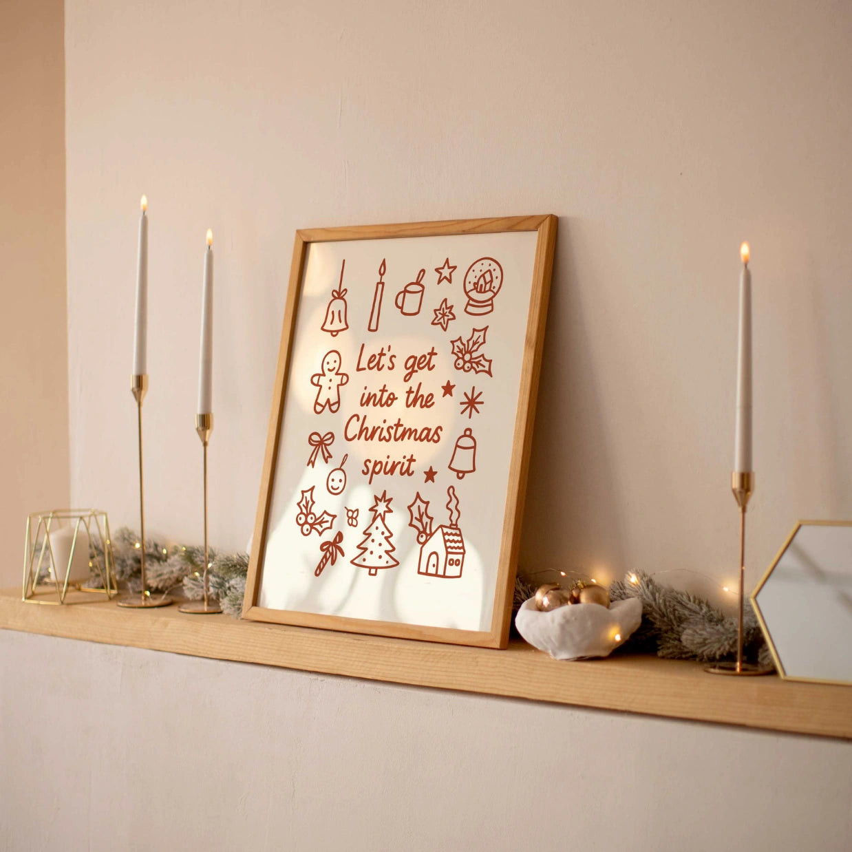 Let's Get Into the Christmas Spirit Poster