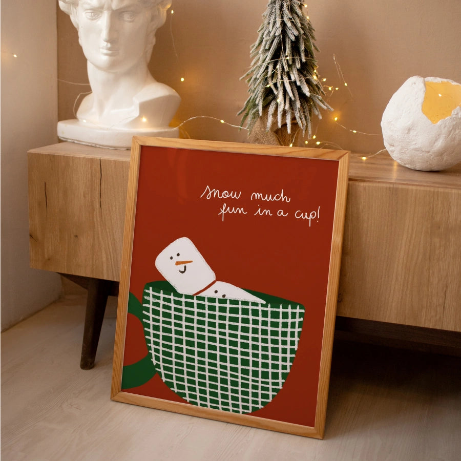 Snow Much Fun Wall Art – Funny Christmas Mug Print