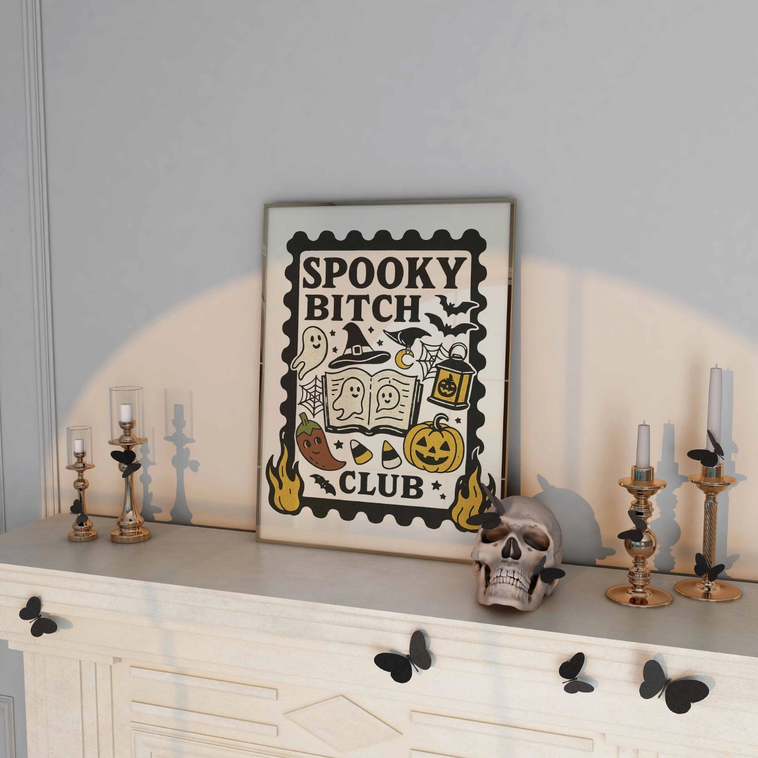 Spooky Bitch Club Poster – Halloween Wall Art