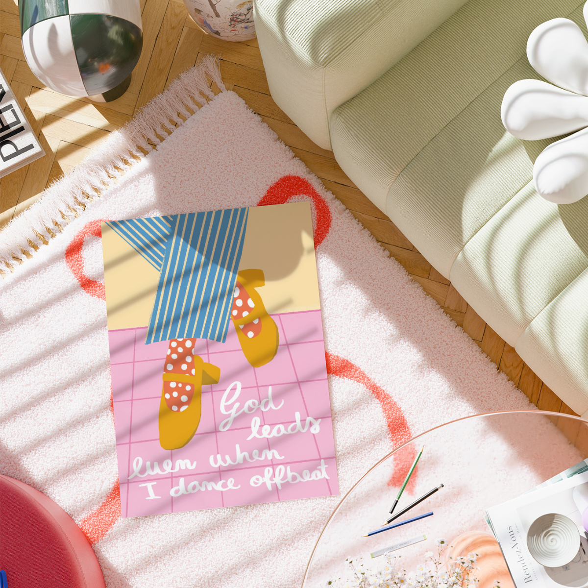 Dio guida l'arte murale – Divertente stampa cristiana