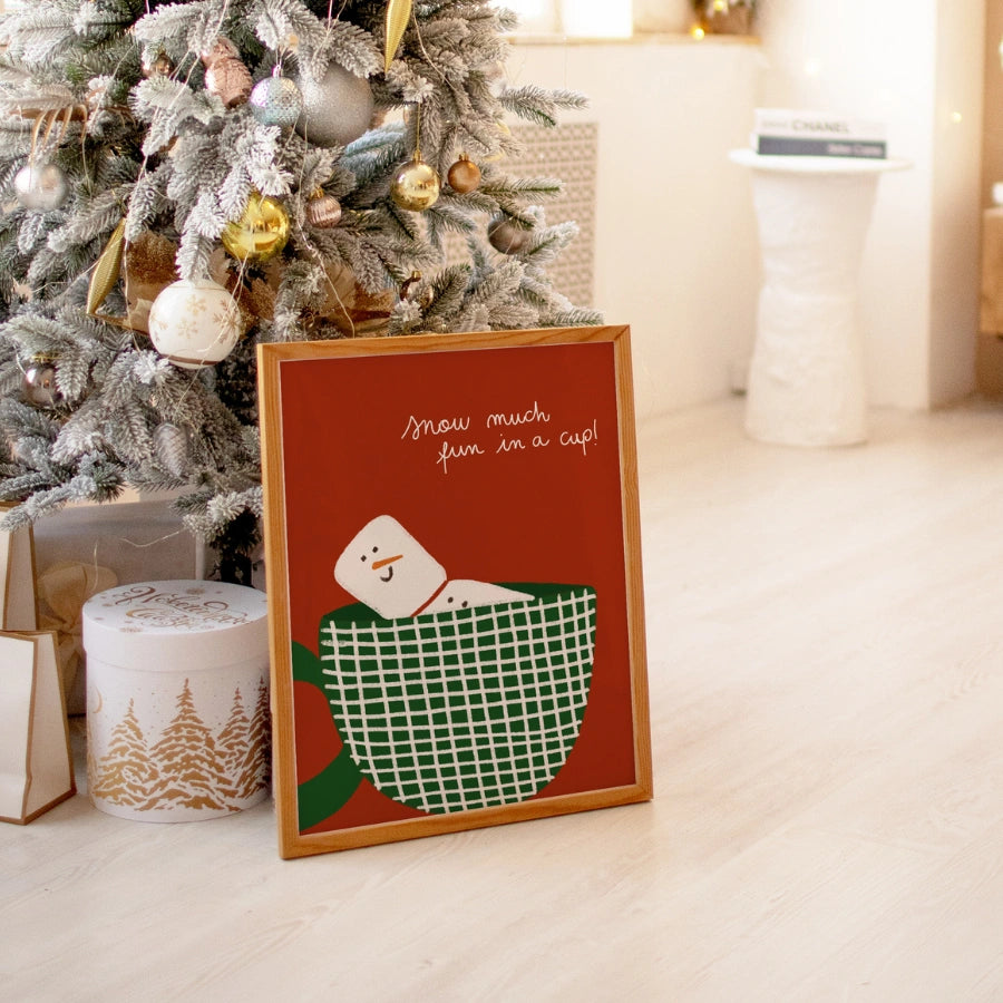 Snow Much Fun Wall Art – Funny Christmas Mug Print