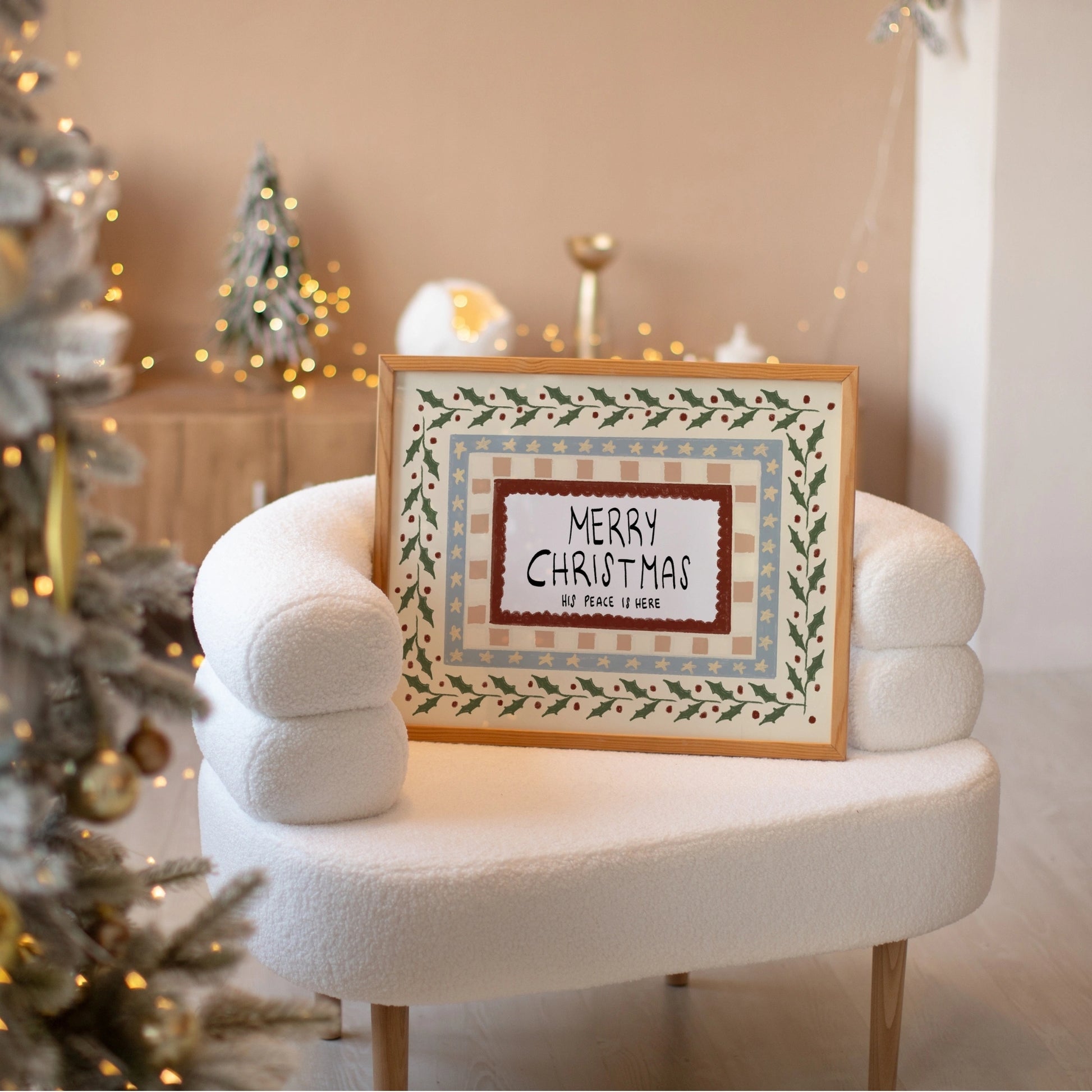 Merry Christmas His Peace Is Here Print