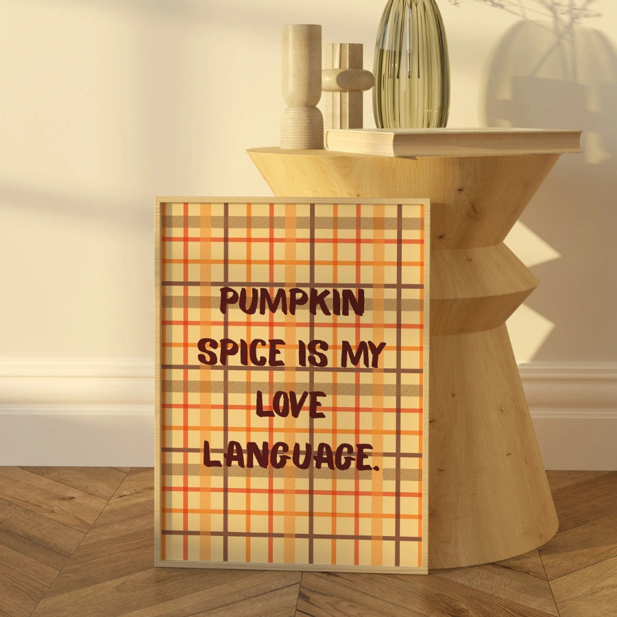 Pumpkin Spice Wall Art - Rustic Fall Home Decor