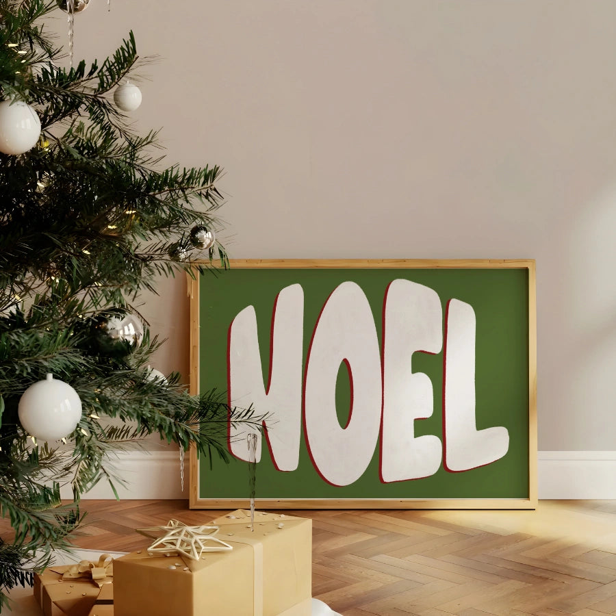 Noel Wall Art - Classic Christmas Typography Print