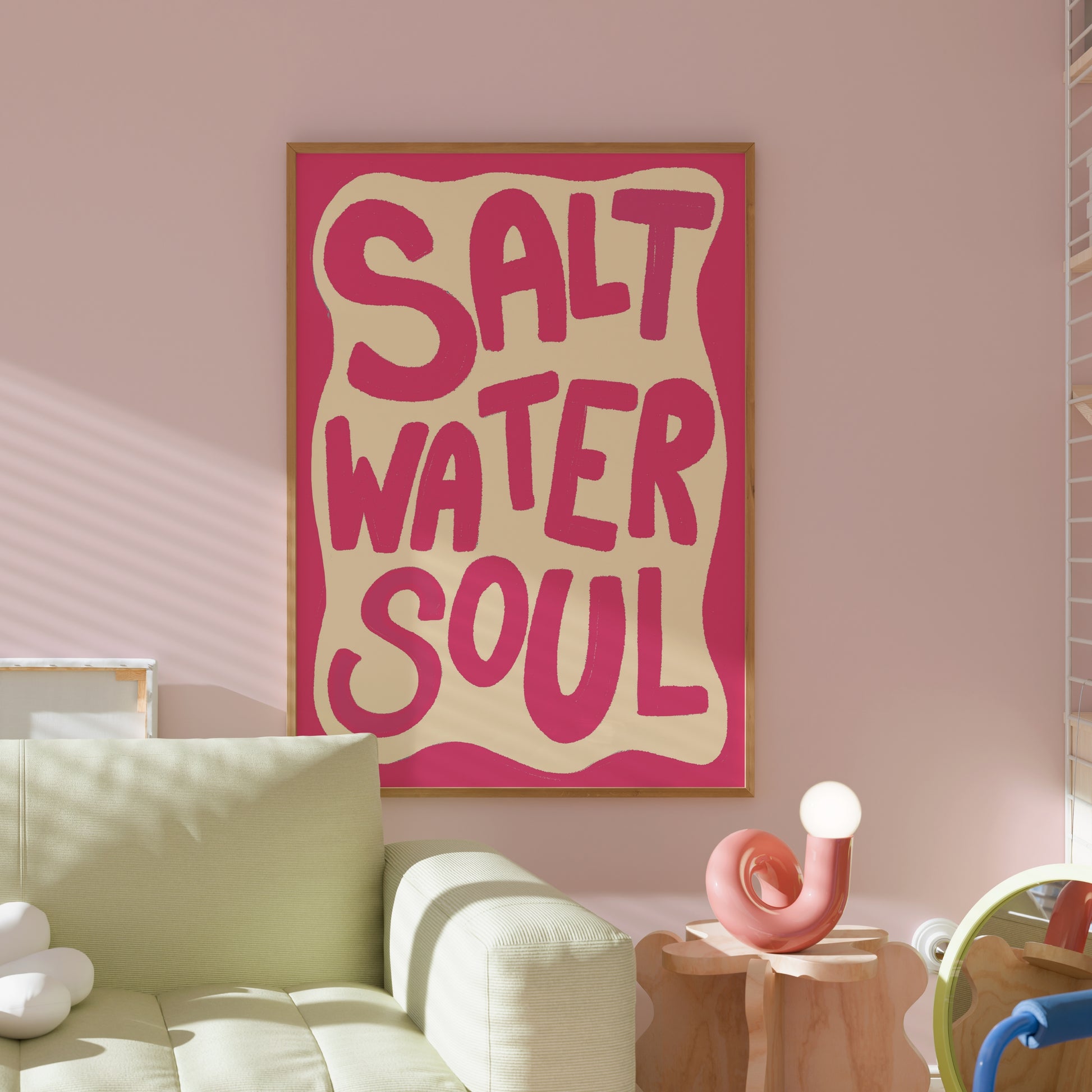 Salt Water Soul Wall Art – Coastal Beach Print