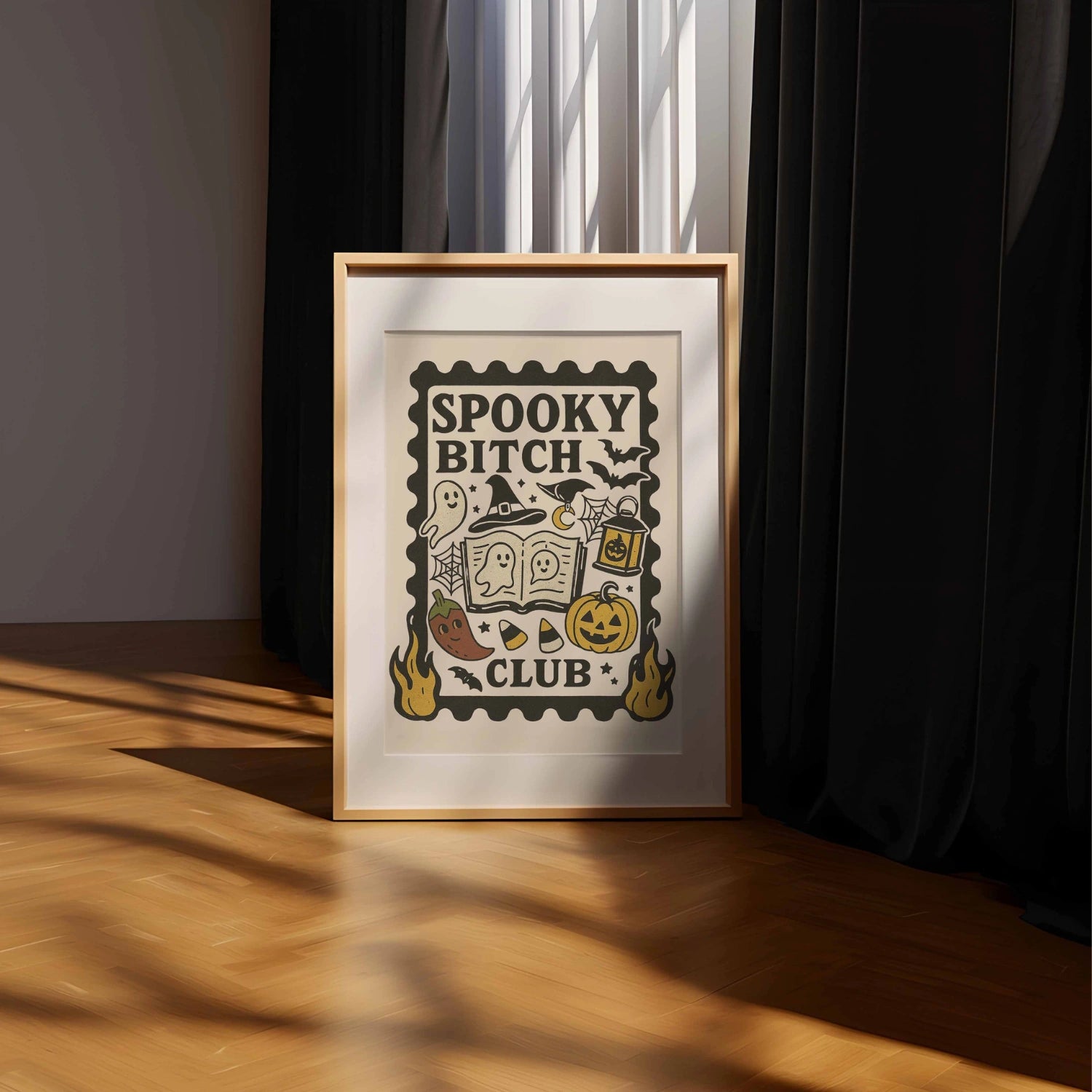 Spooky Bitch Club Poster – Halloween Wall Art