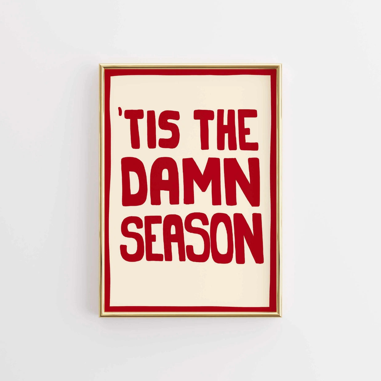 Bold Red Funny Christmas Poster