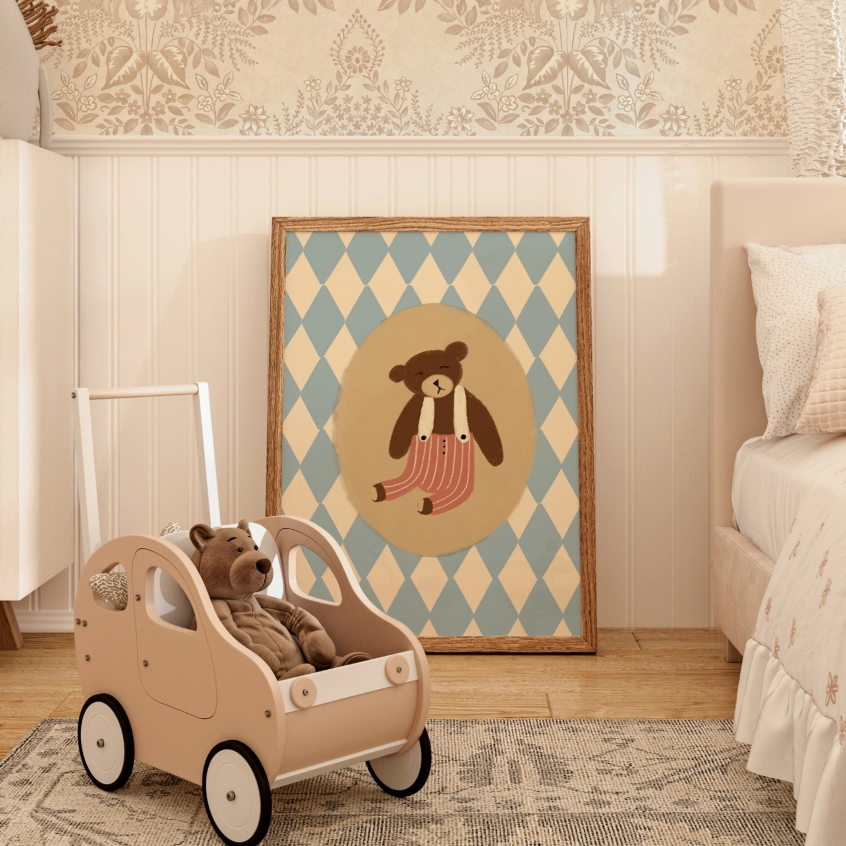 Vintage Teddy Bear Nursery Print