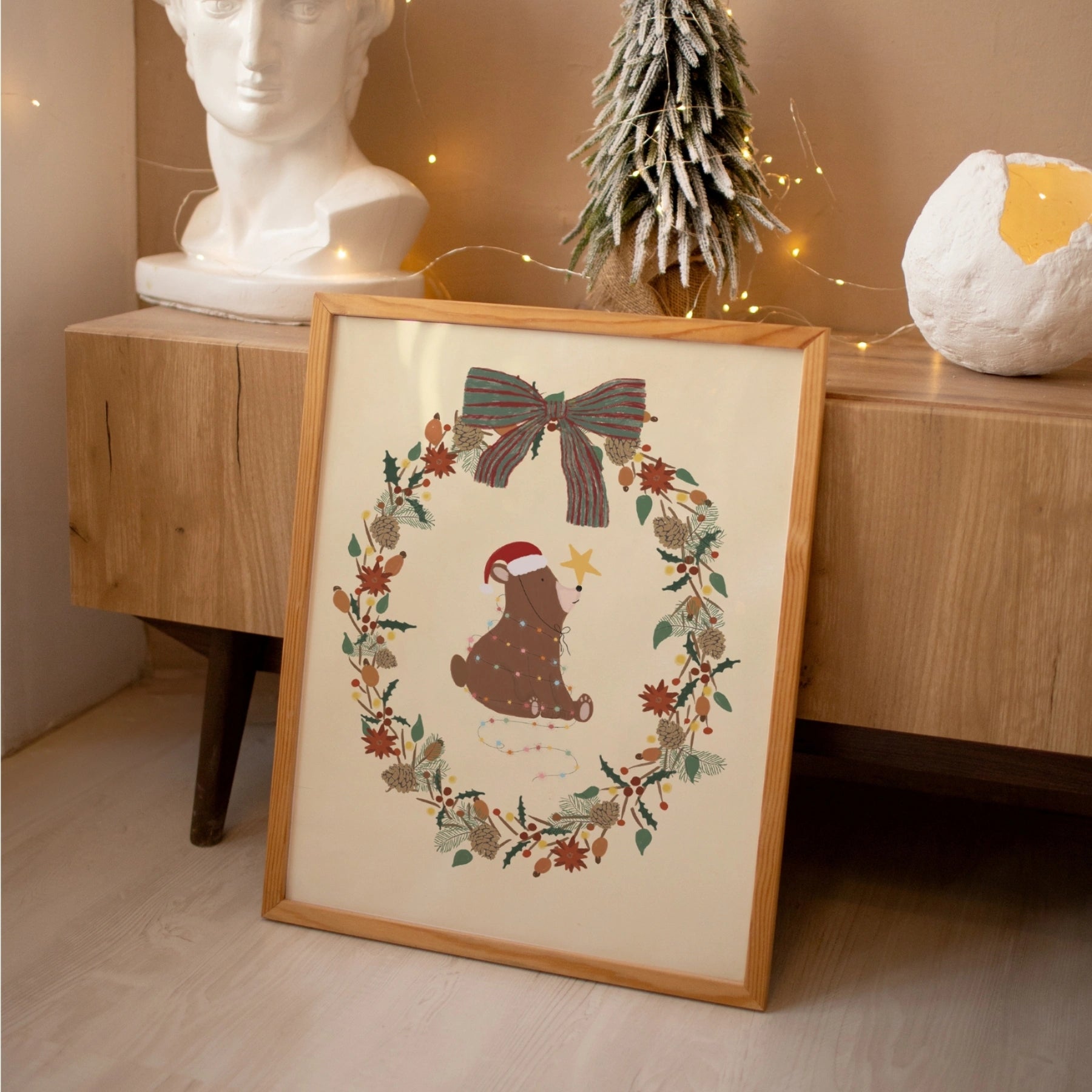 Christmas Bear Wreath