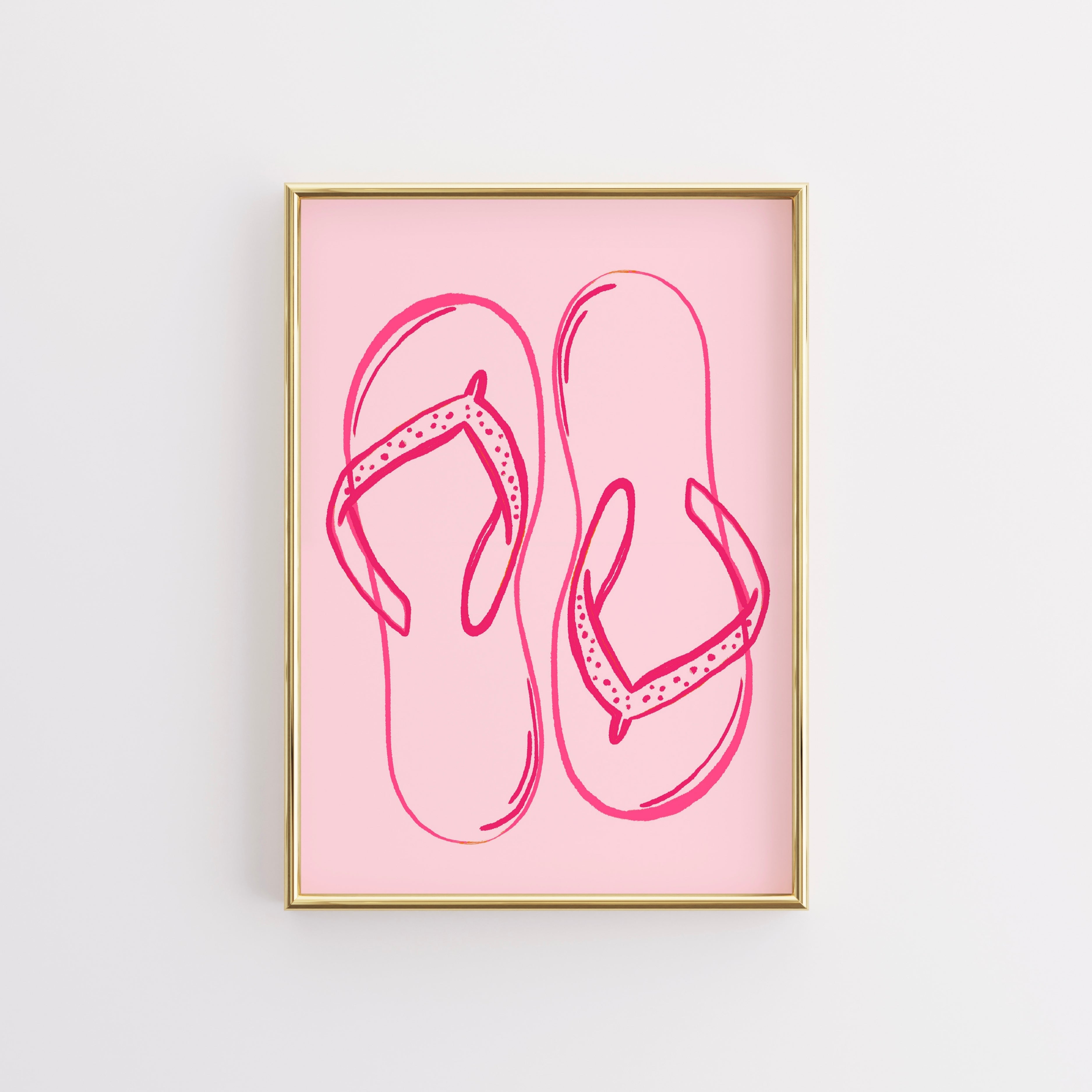 Flip Flops Wall Art – Beach House Summer Print