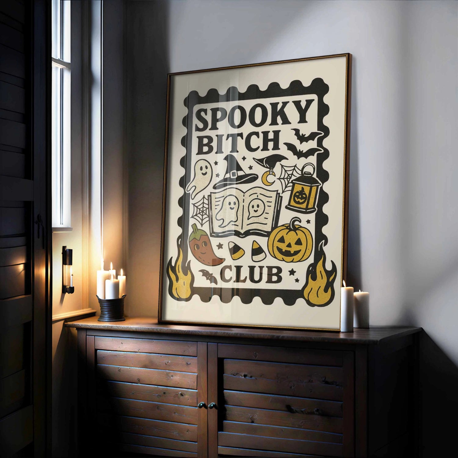Spooky Bitch Club Poster – Halloween Wall Art