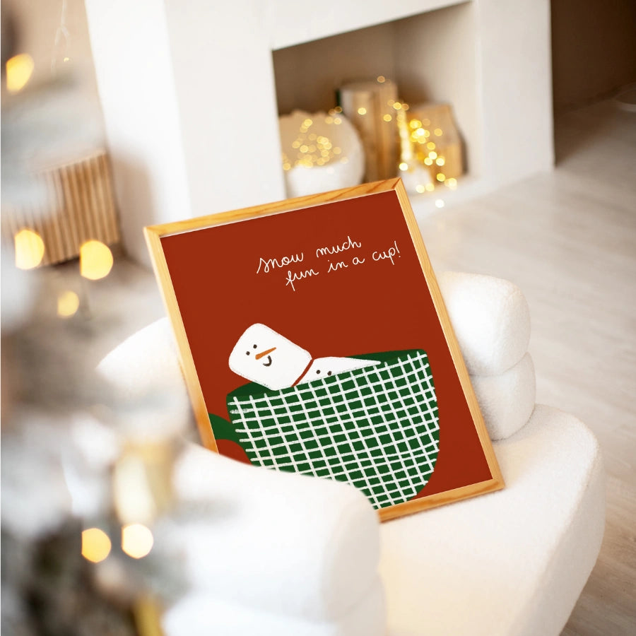 Snow Much Fun Wall Art – Funny Christmas Mug Print