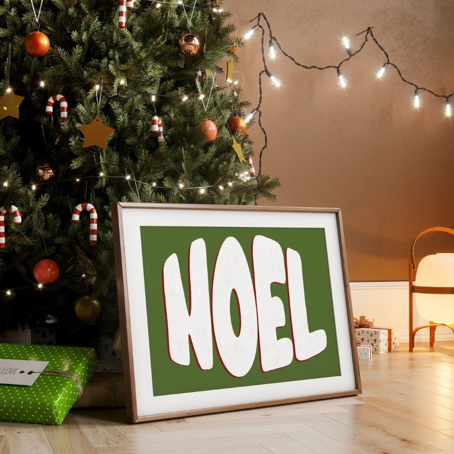 Noel Wall Art - Classic Christmas Typography Print