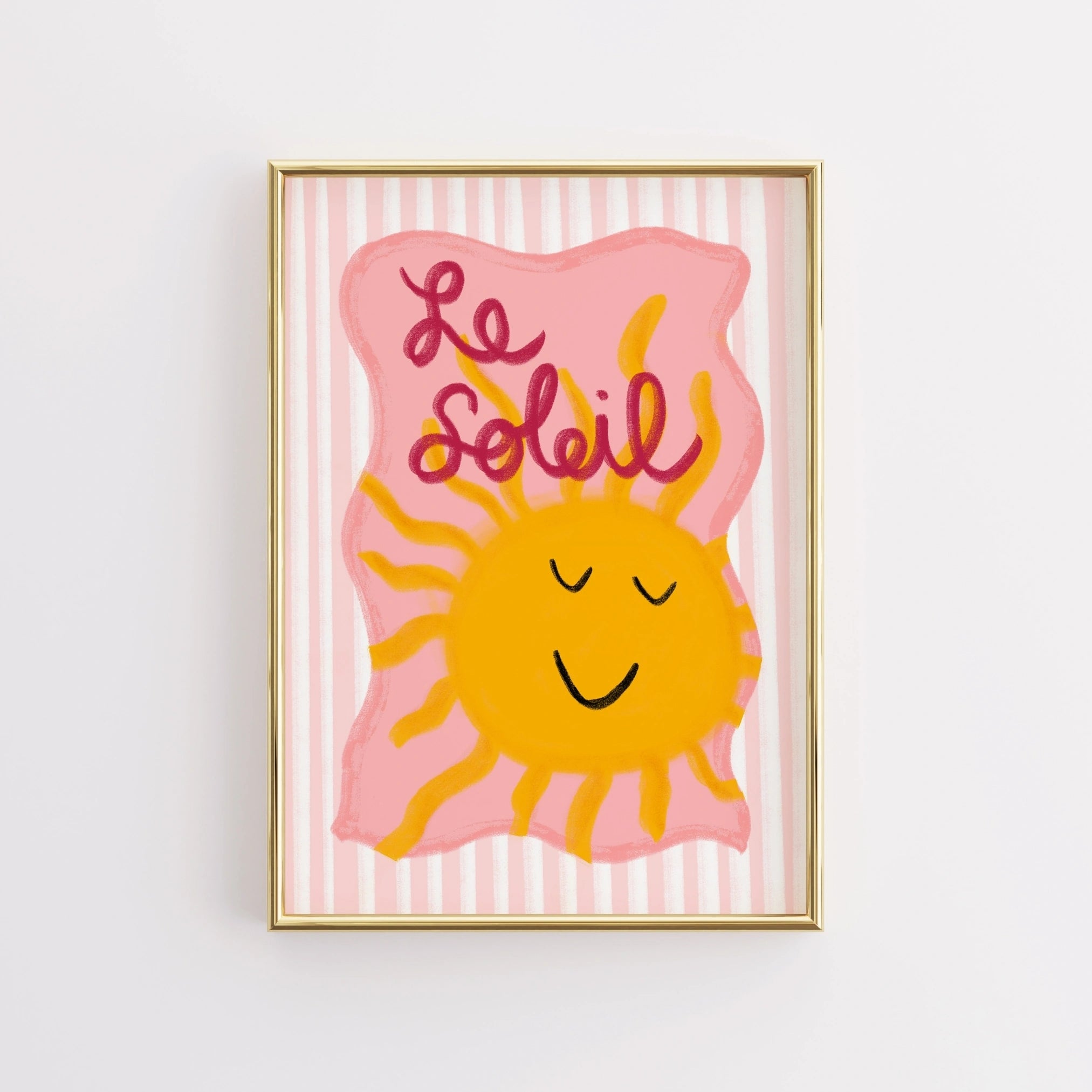 Le Soleil Wall Art for Kids - French Nursery Print