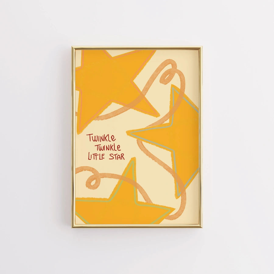 Twinkle Twinkle Little Star Nursery Print - Cute Kids Wall Art