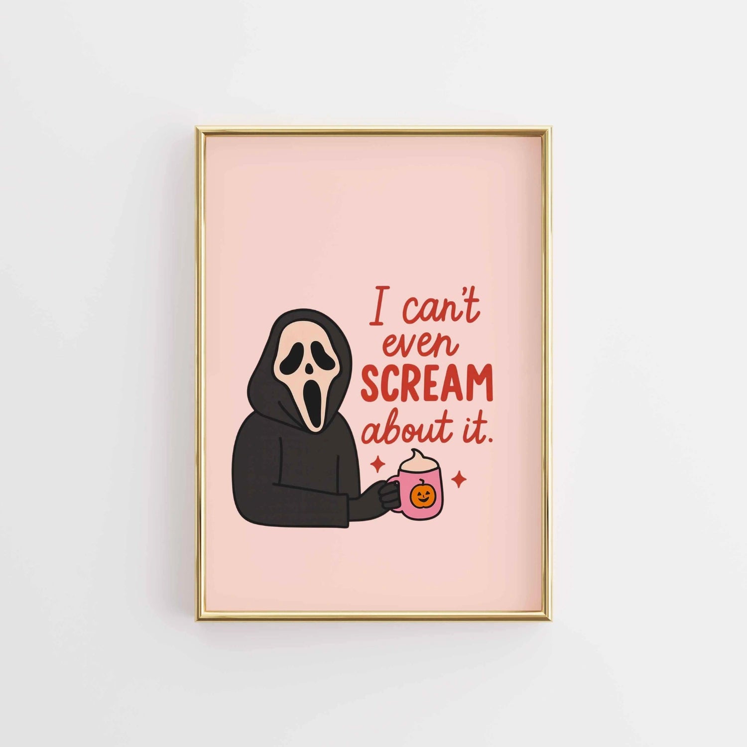 Funny Scream Poster – Halloween Print