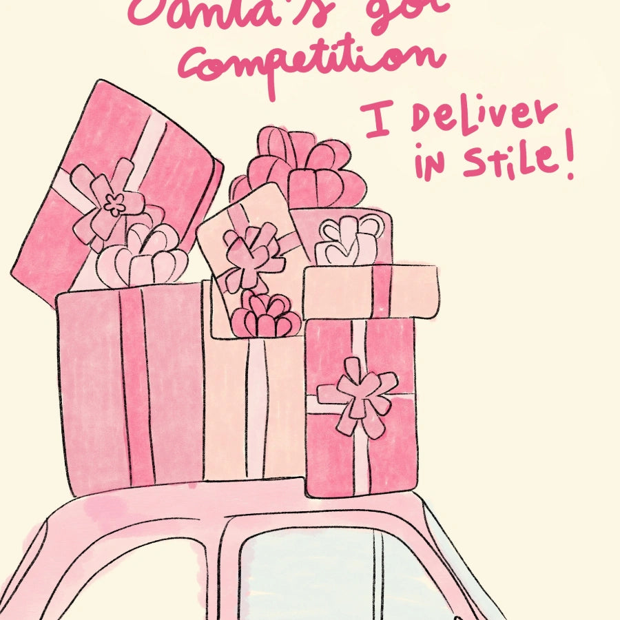 Santa's Got Competition Wall Art – I Deliver in Style Holiday Decor