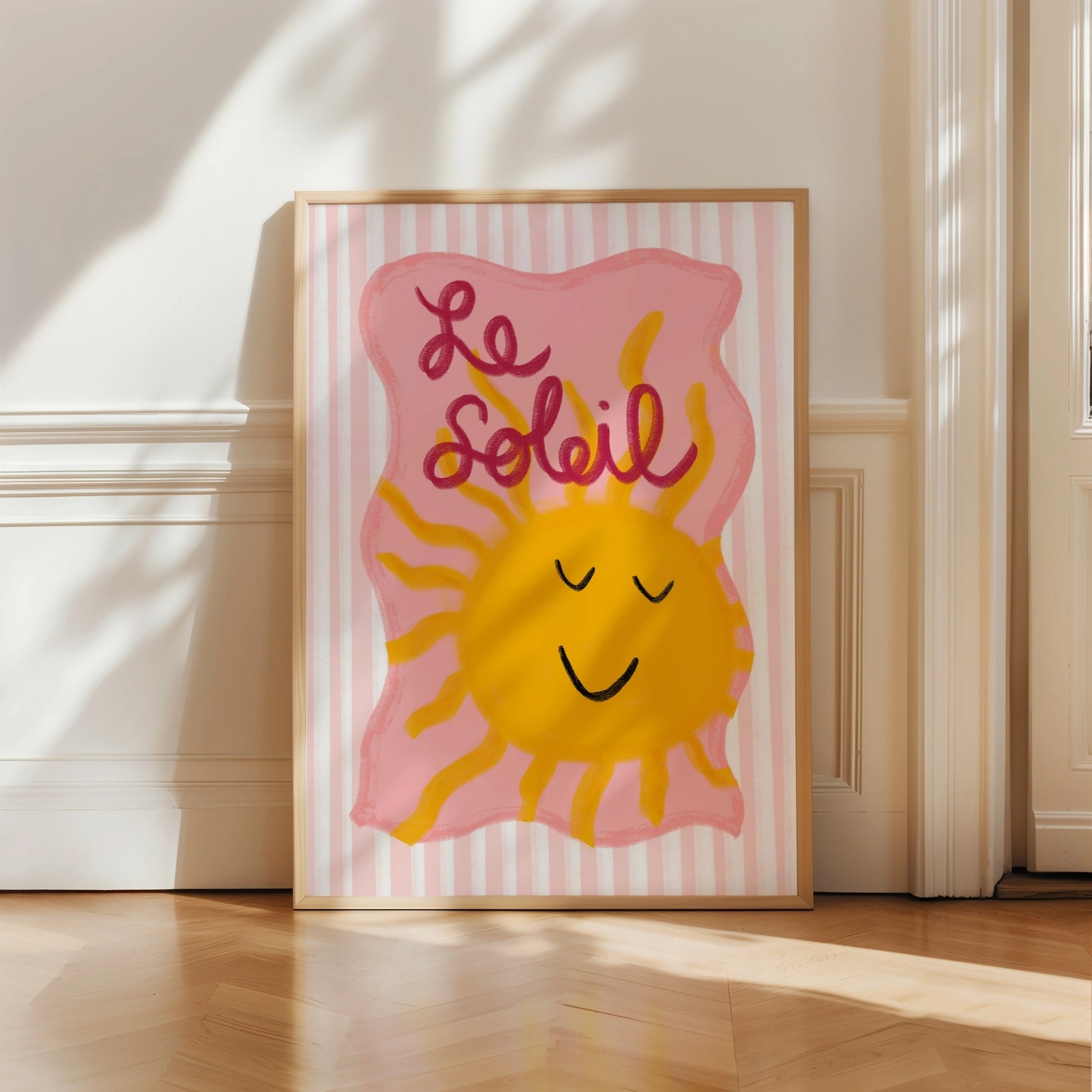 Le Soleil Wall Art for Kids - French Nursery Print