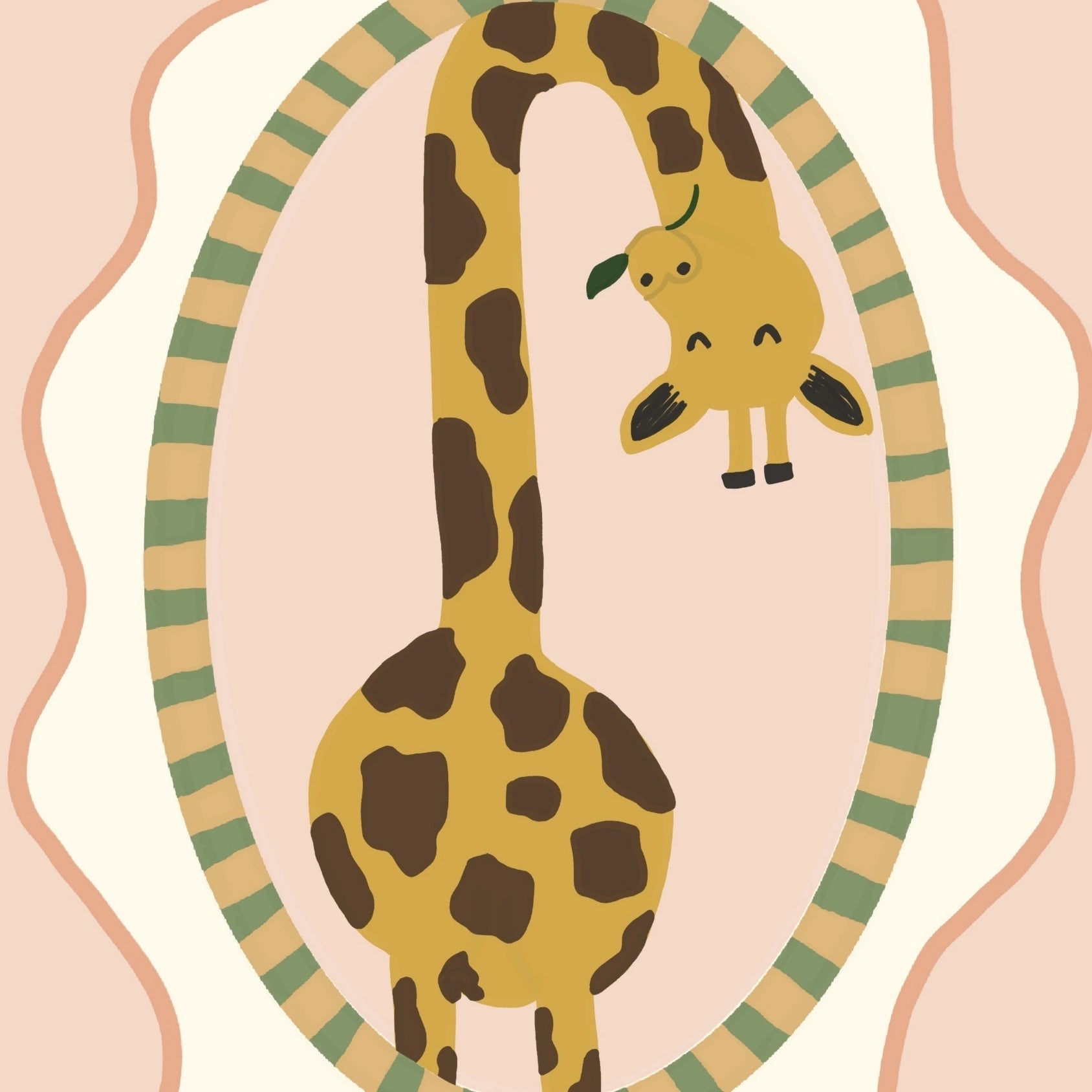 Vintage Giraffe Nursery Print