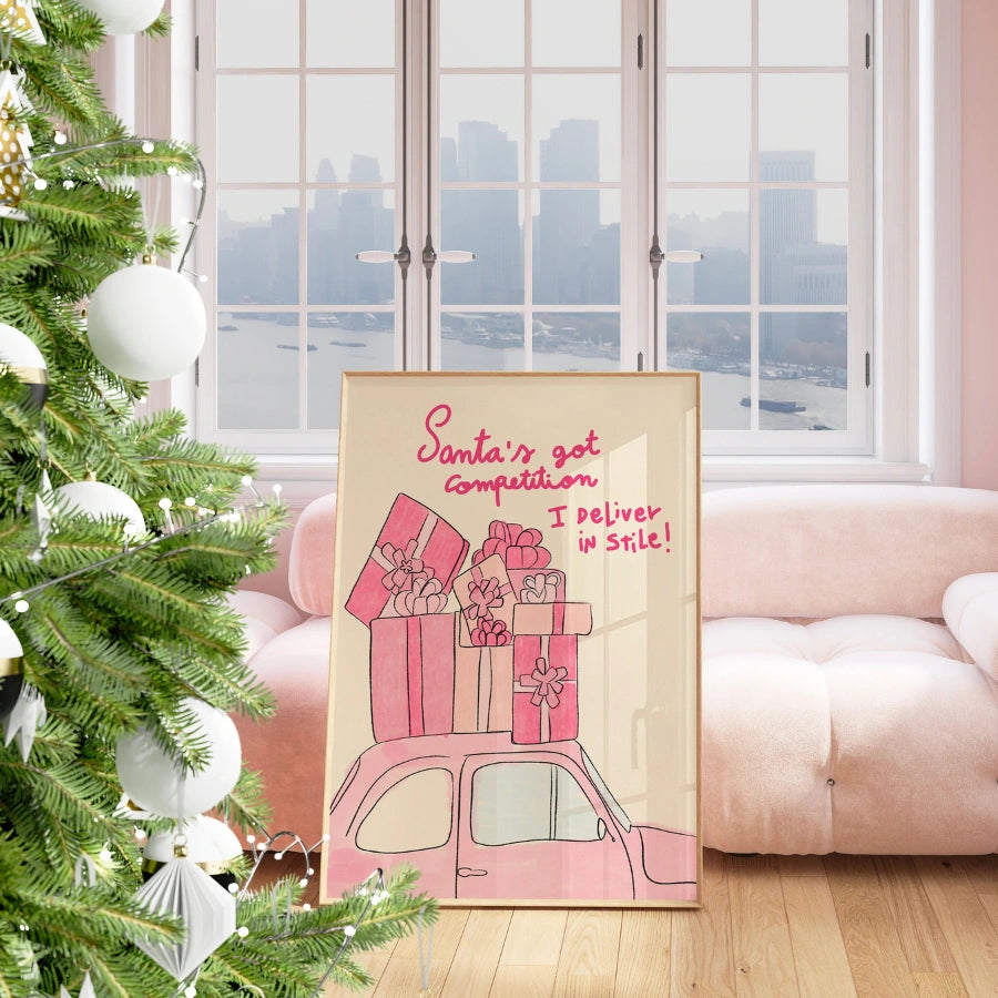 Santa's Got Competition Wall Art – I Deliver in Style Holiday Decor