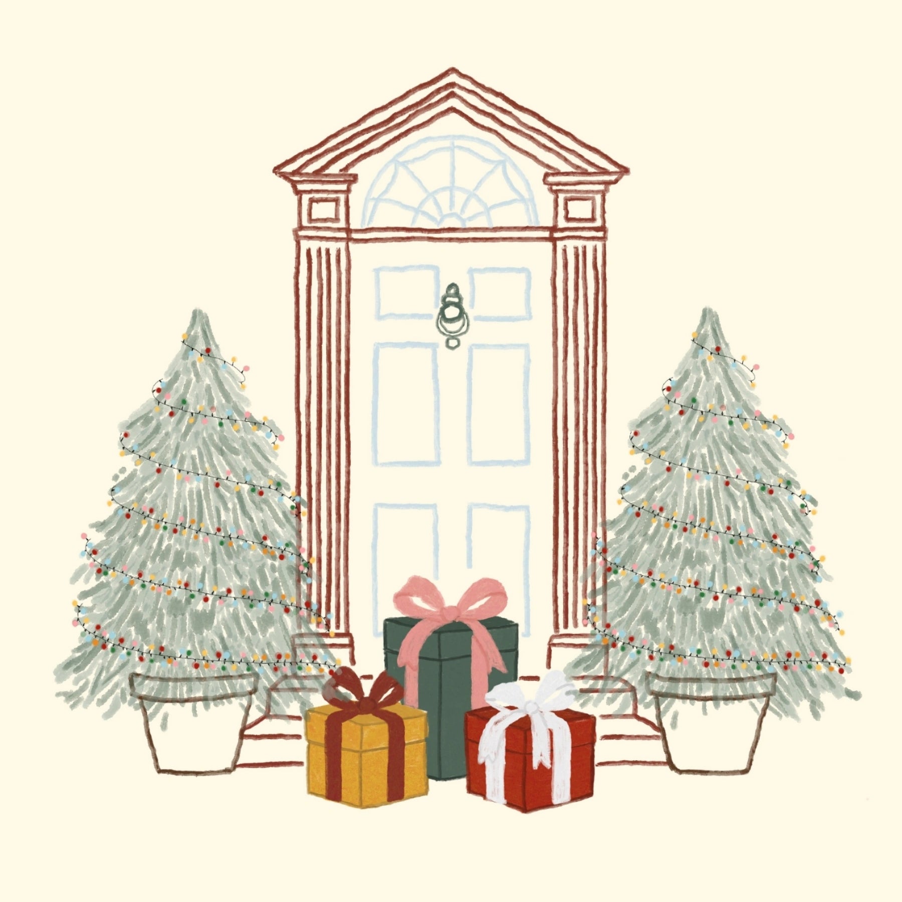 Christmas Front Door Wall Art