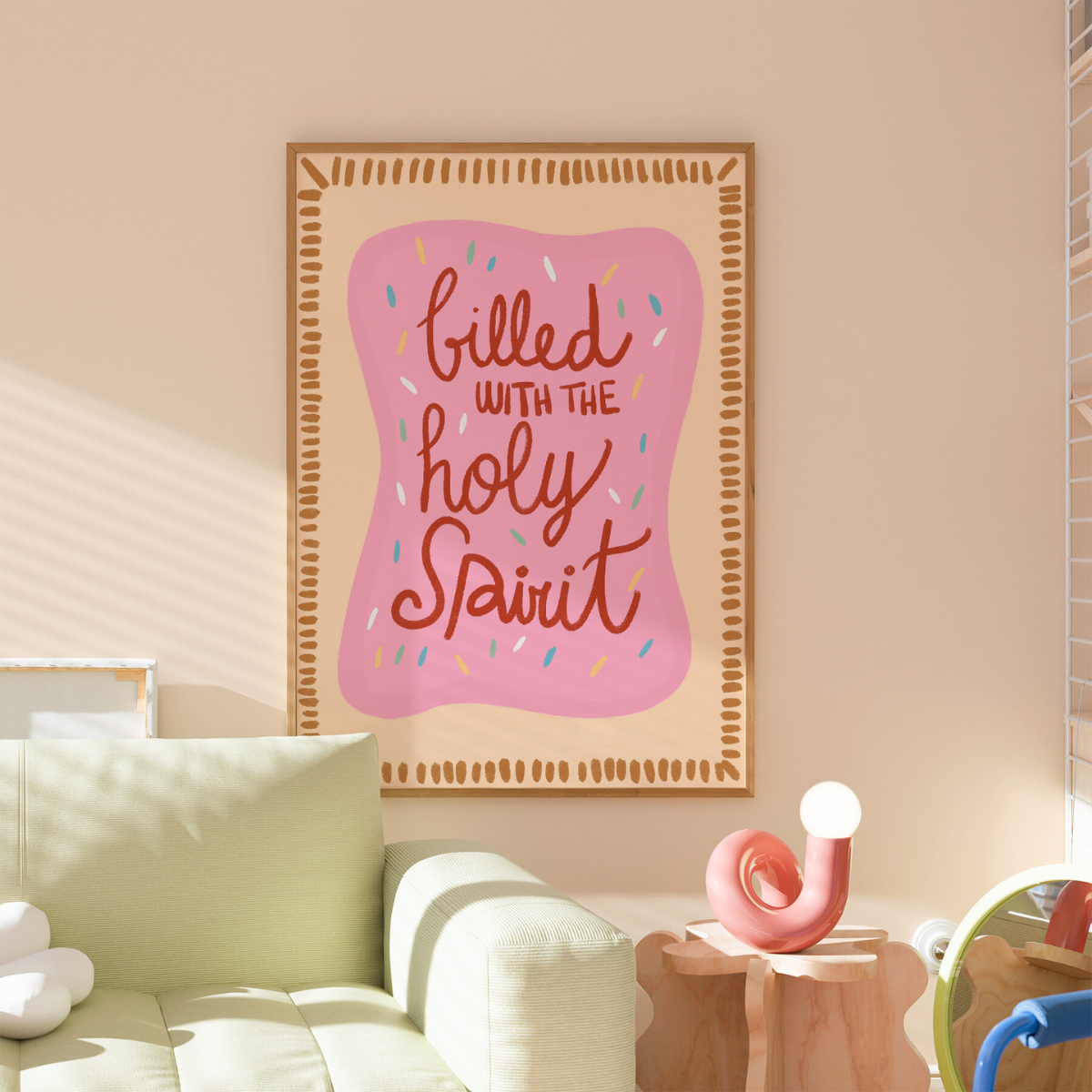 Arte murale "Pieno dello Spirito Santo" - Poster di fede alla moda