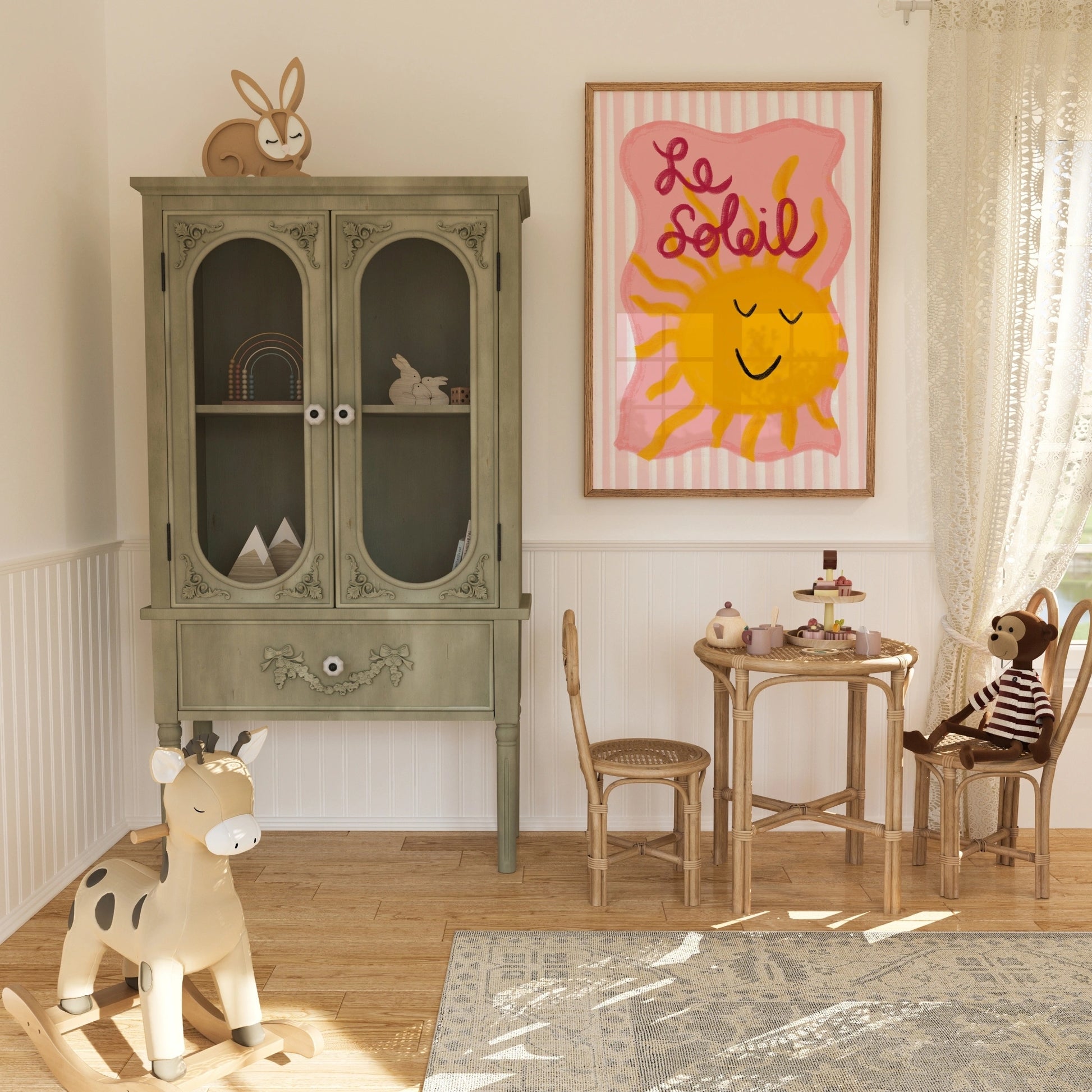 Le Soleil Wall Art for Kids - French Nursery Print