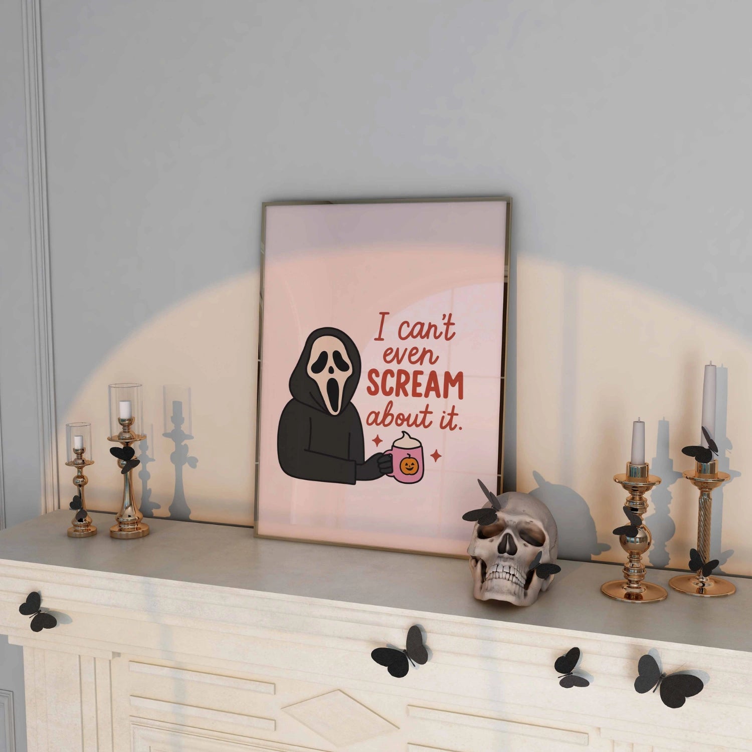 Funny Scream Poster – Halloween Print
