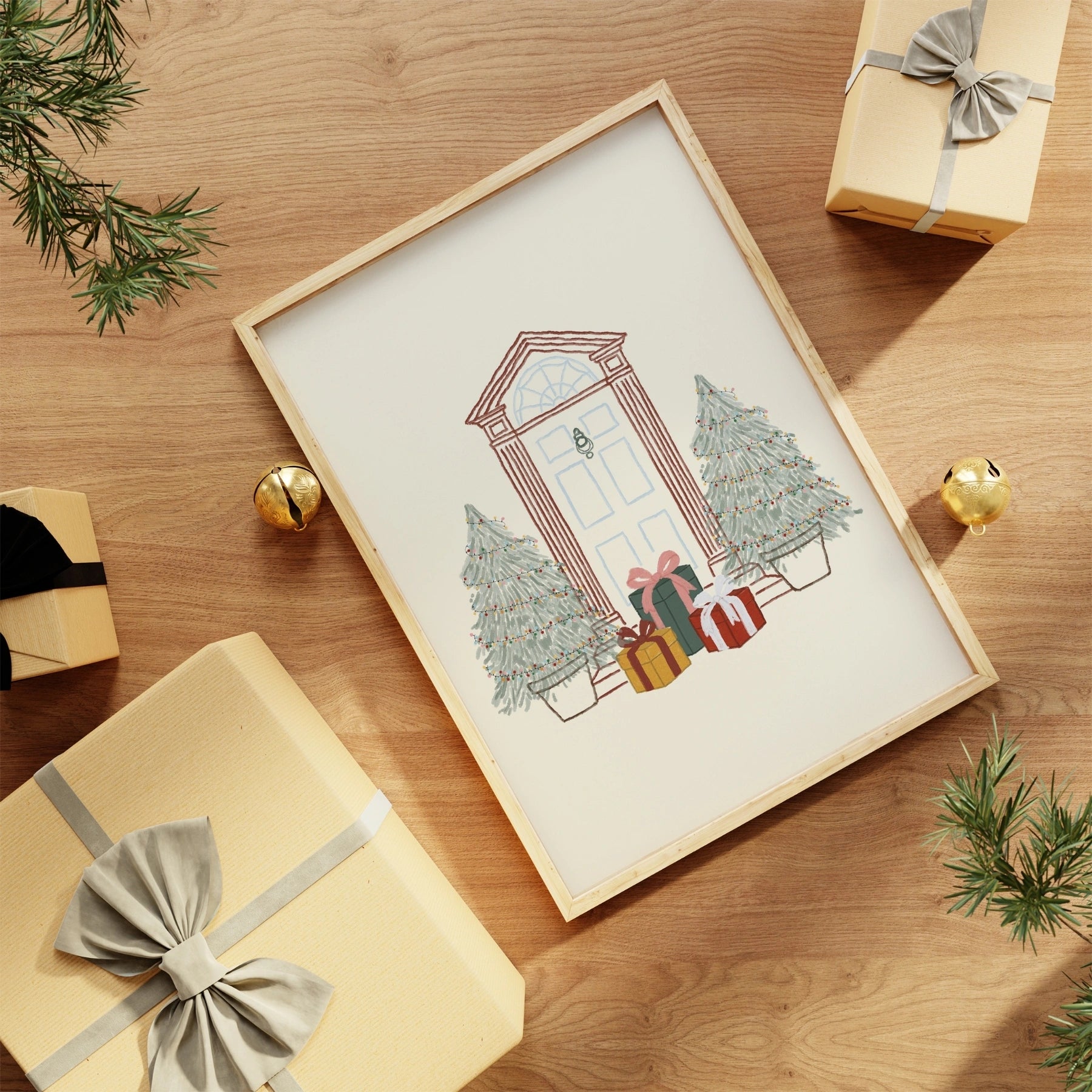 Christmas Front Door Wall Art