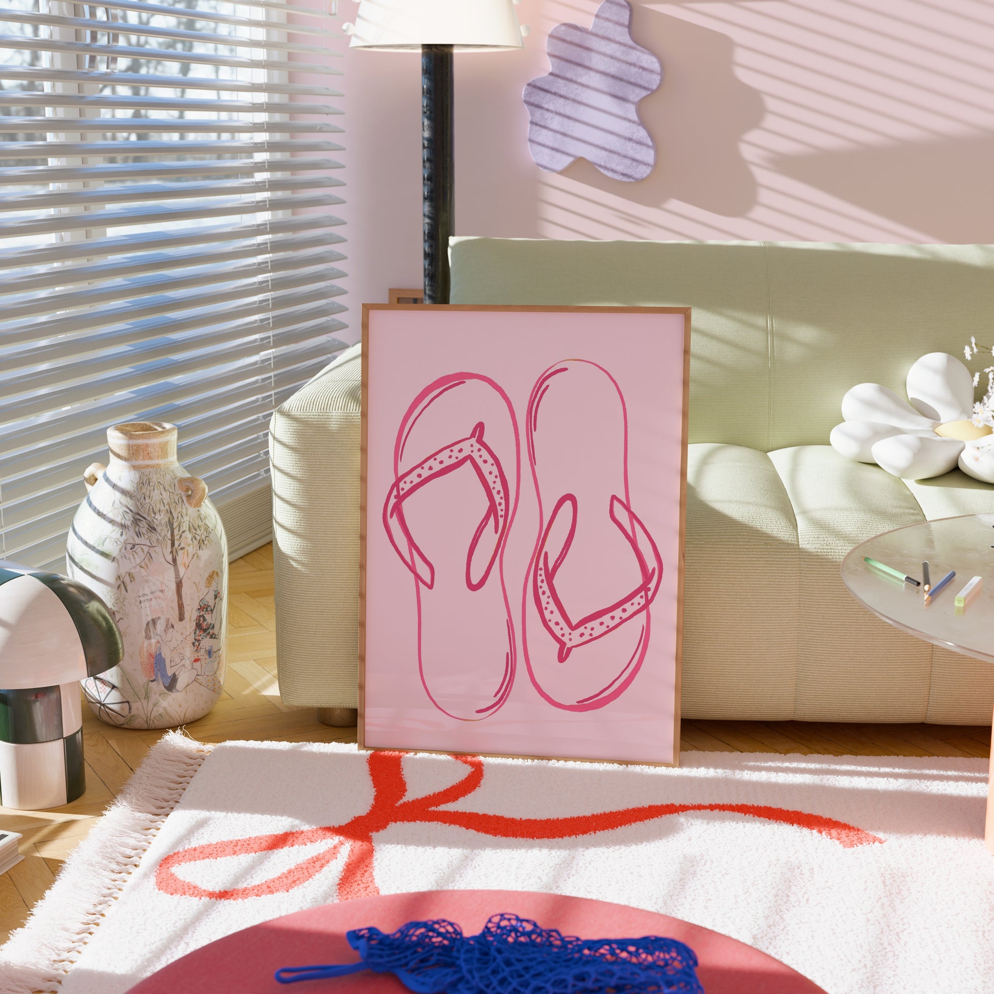 Flip Flops Wall Art – Beach House Summer Print