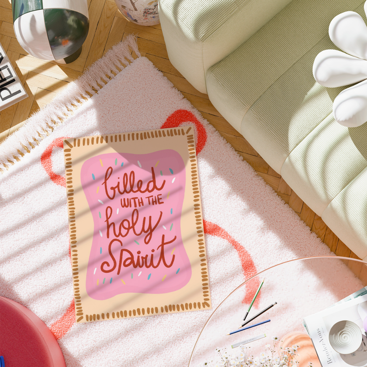 Arte murale "Pieno dello Spirito Santo" - Poster di fede alla moda