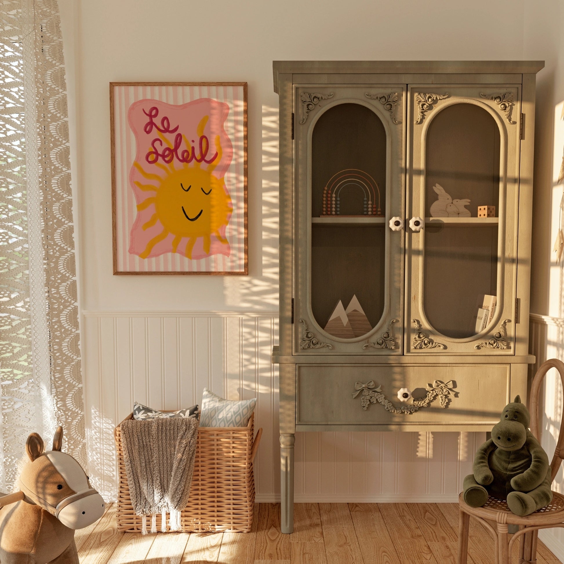 Le Soleil Wall Art for Kids - French Nursery Print
