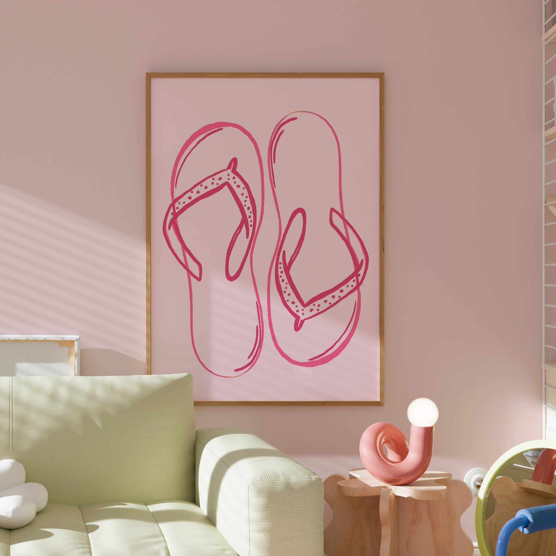 Flip Flops Wall Art – Beach House Summer Print