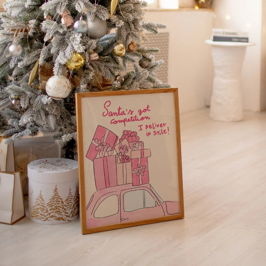 Santa's Got Competition Wall Art – I Deliver in Style Holiday Decor