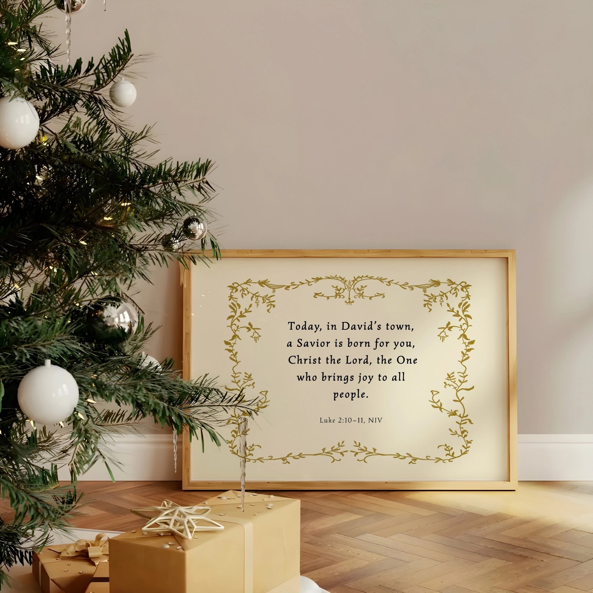 A Savior Is Born Scripture Wall Art