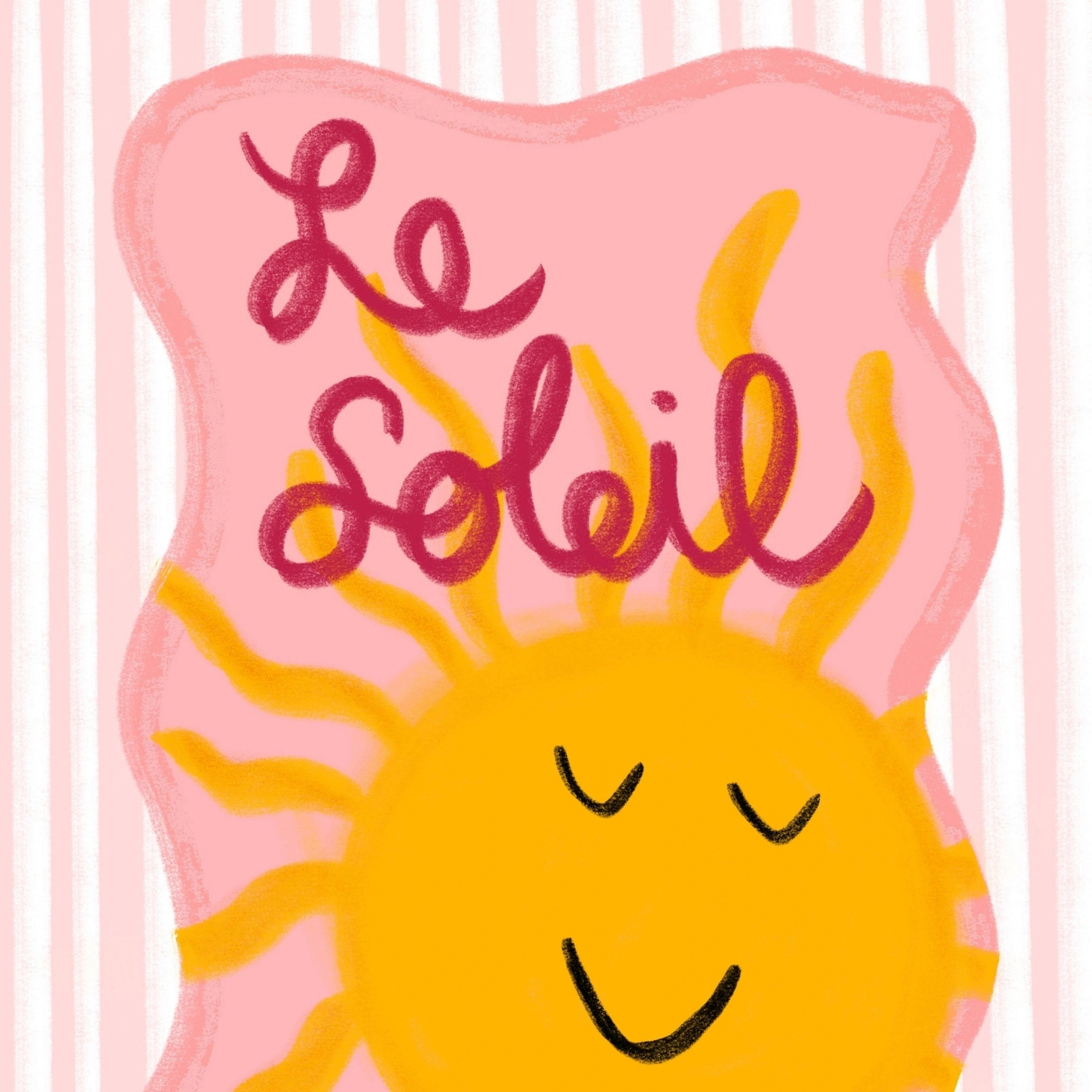 Le Soleil Wall Art for Kids - French Nursery Print