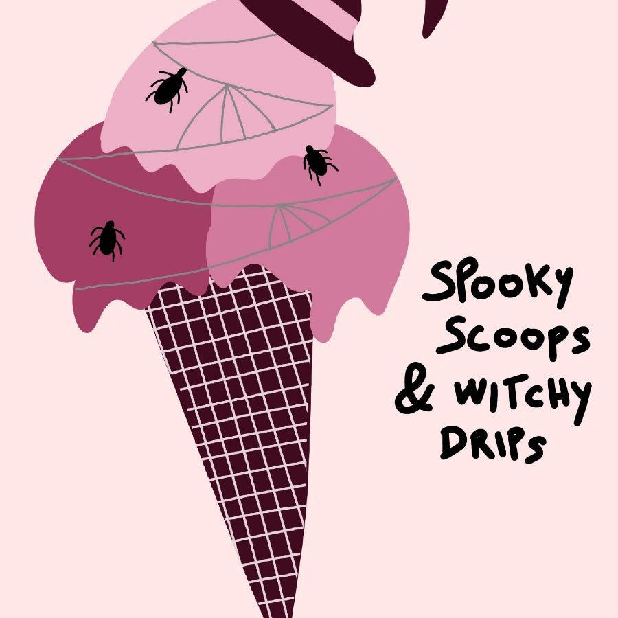 Witchy Ice Cream Print – Spooky Halloween Wall Art