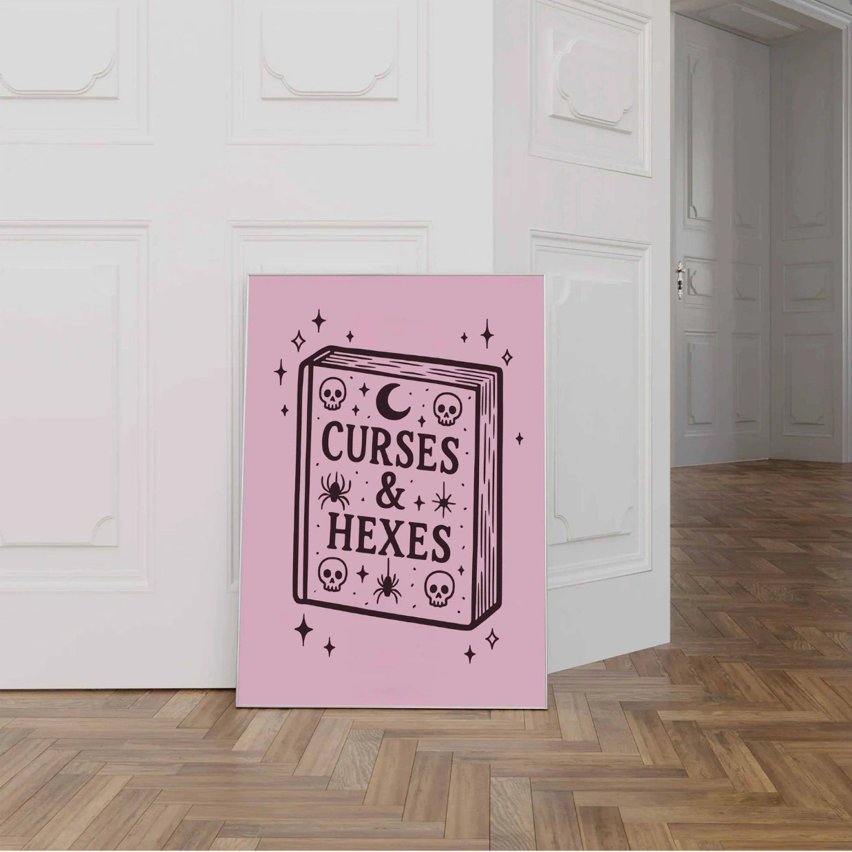 Curses and Hexes - Pink Halloween Print