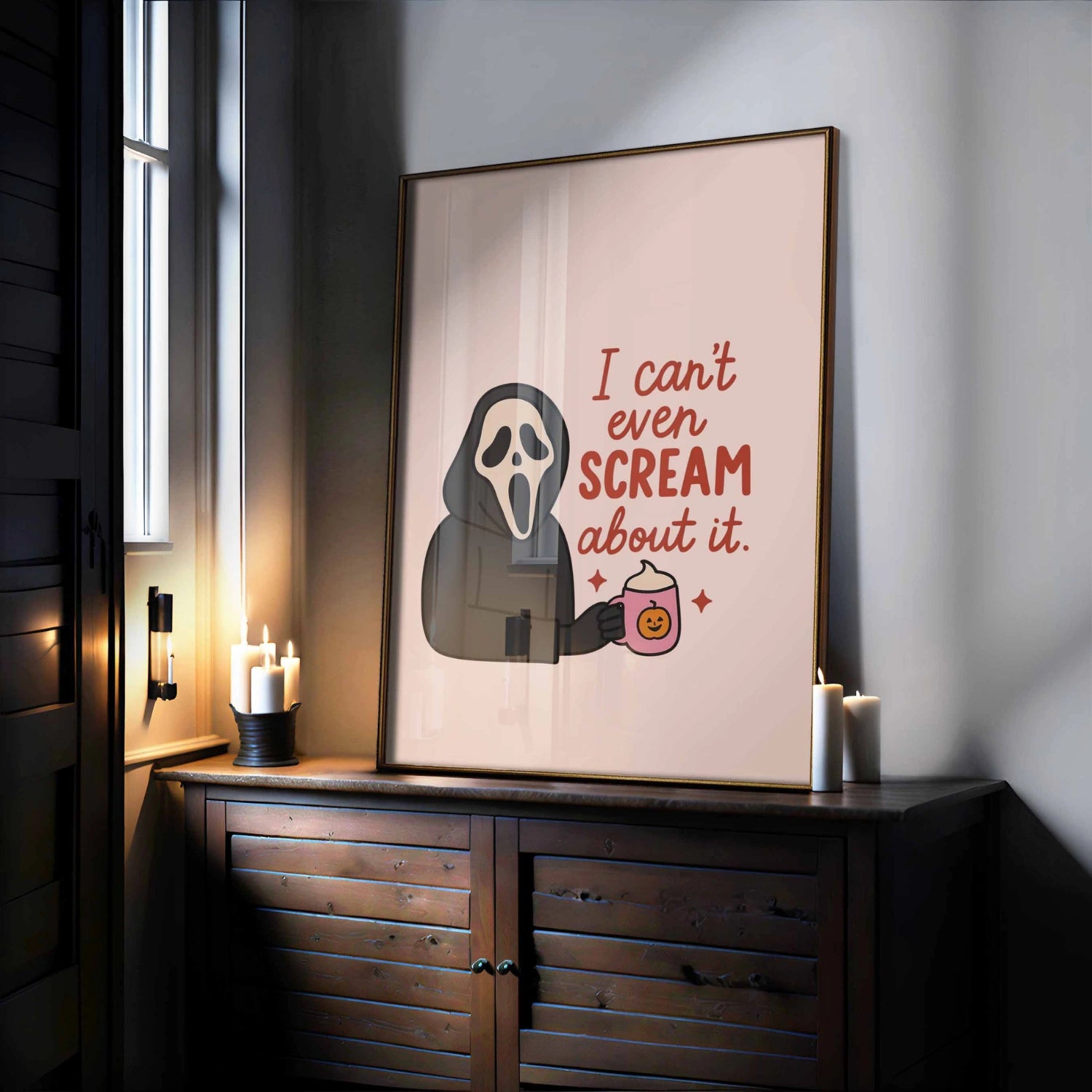 Funny Scream Poster – Halloween Print