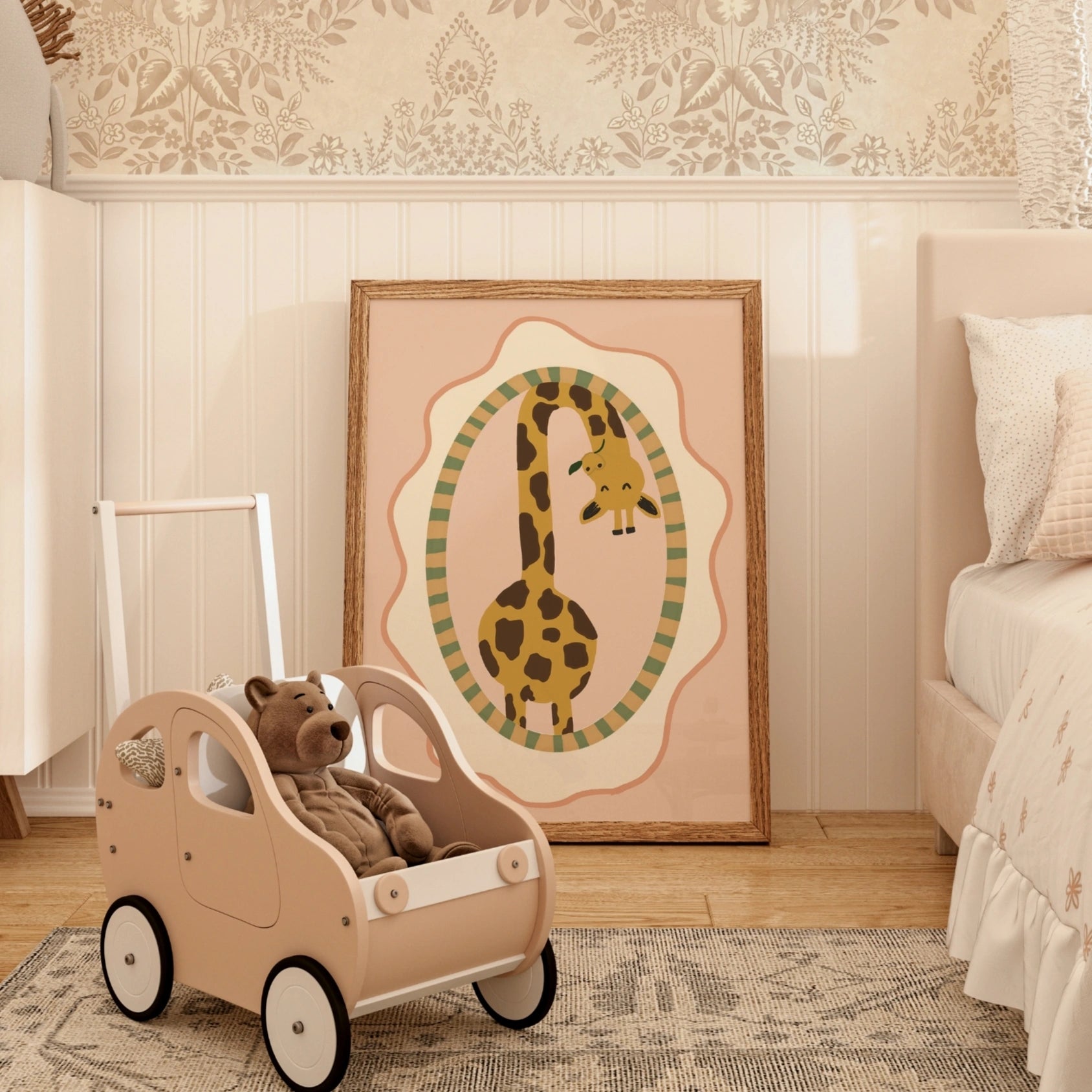 Vintage Giraffe Nursery Print