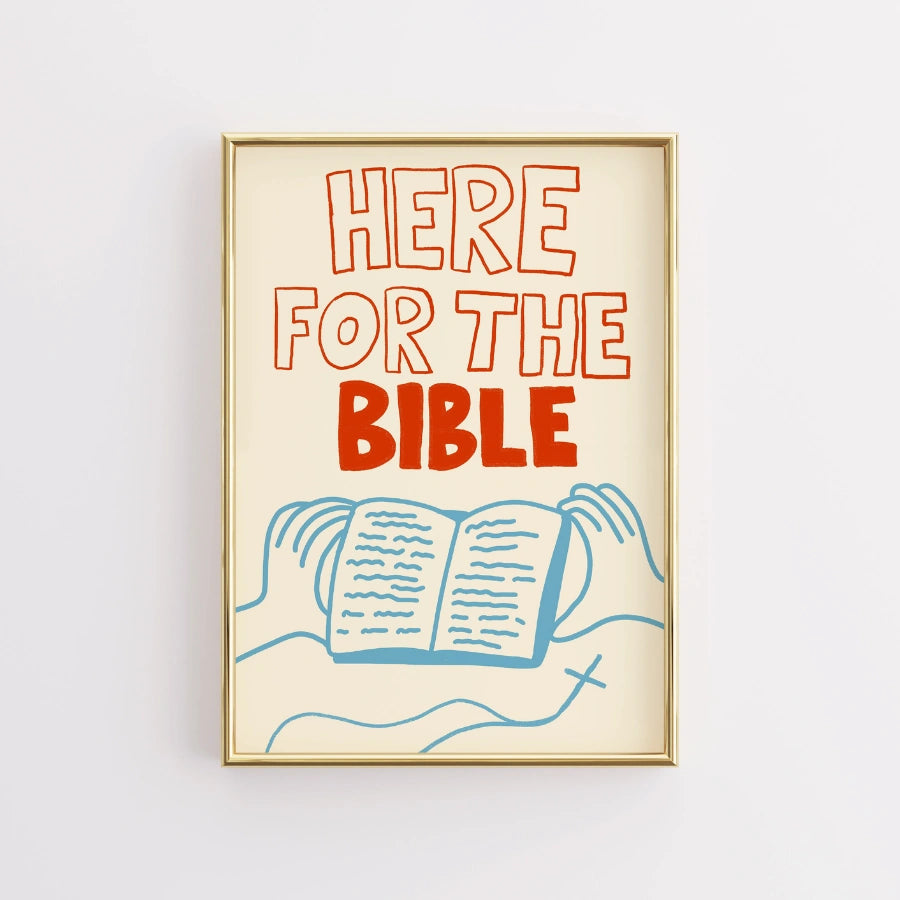 Hier für die Bibel – Christliche Wandkunst mit ausdrucksstarkem Bibelvers