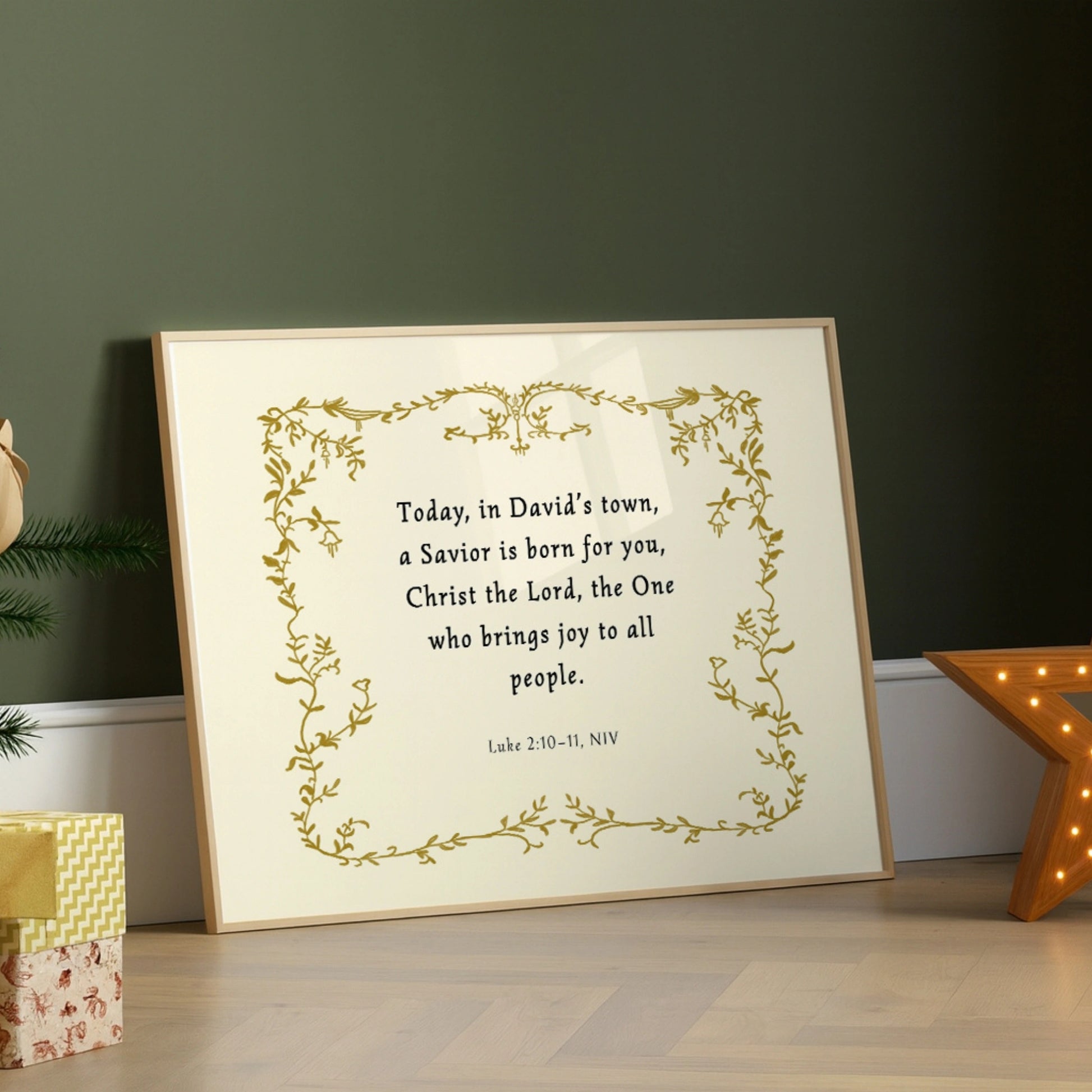 A Savior Is Born Scripture Wall Art